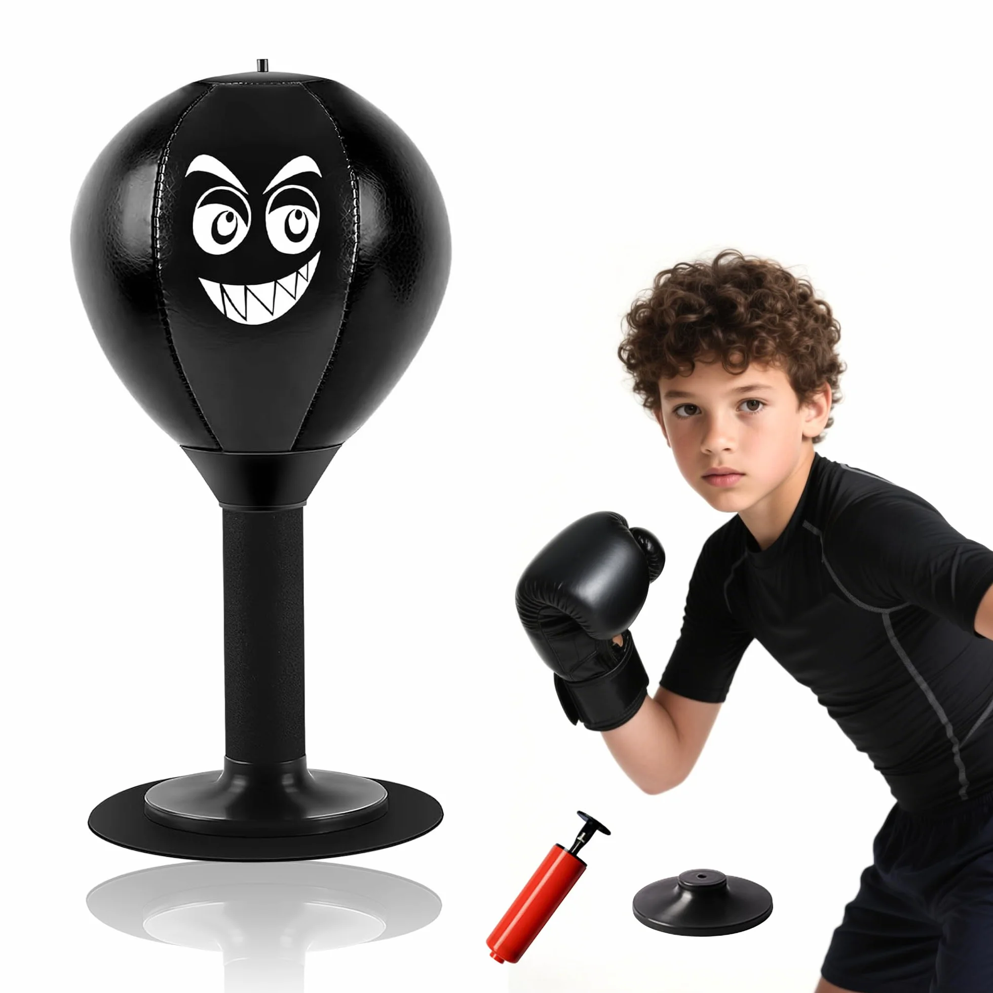 Saco de boxeo de escritorio, punchingball de sobremesa, 18 x 17,5 x 37 cm