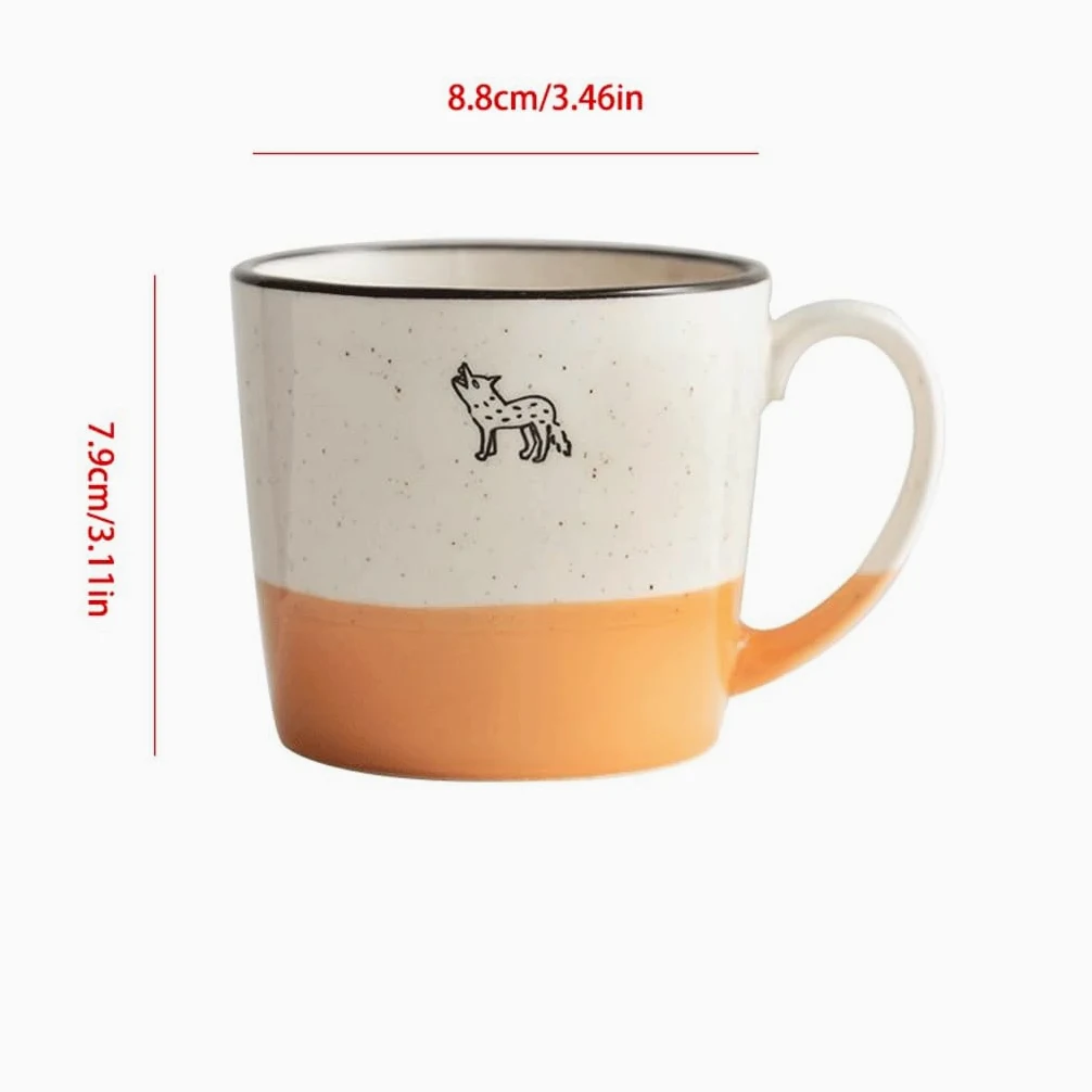 ENGENDER Tazas Cafe Taza De Cerámica Retro, Taza De Café For Oficina, Taza De Té, Taza De Agua Mug Cups(E)
