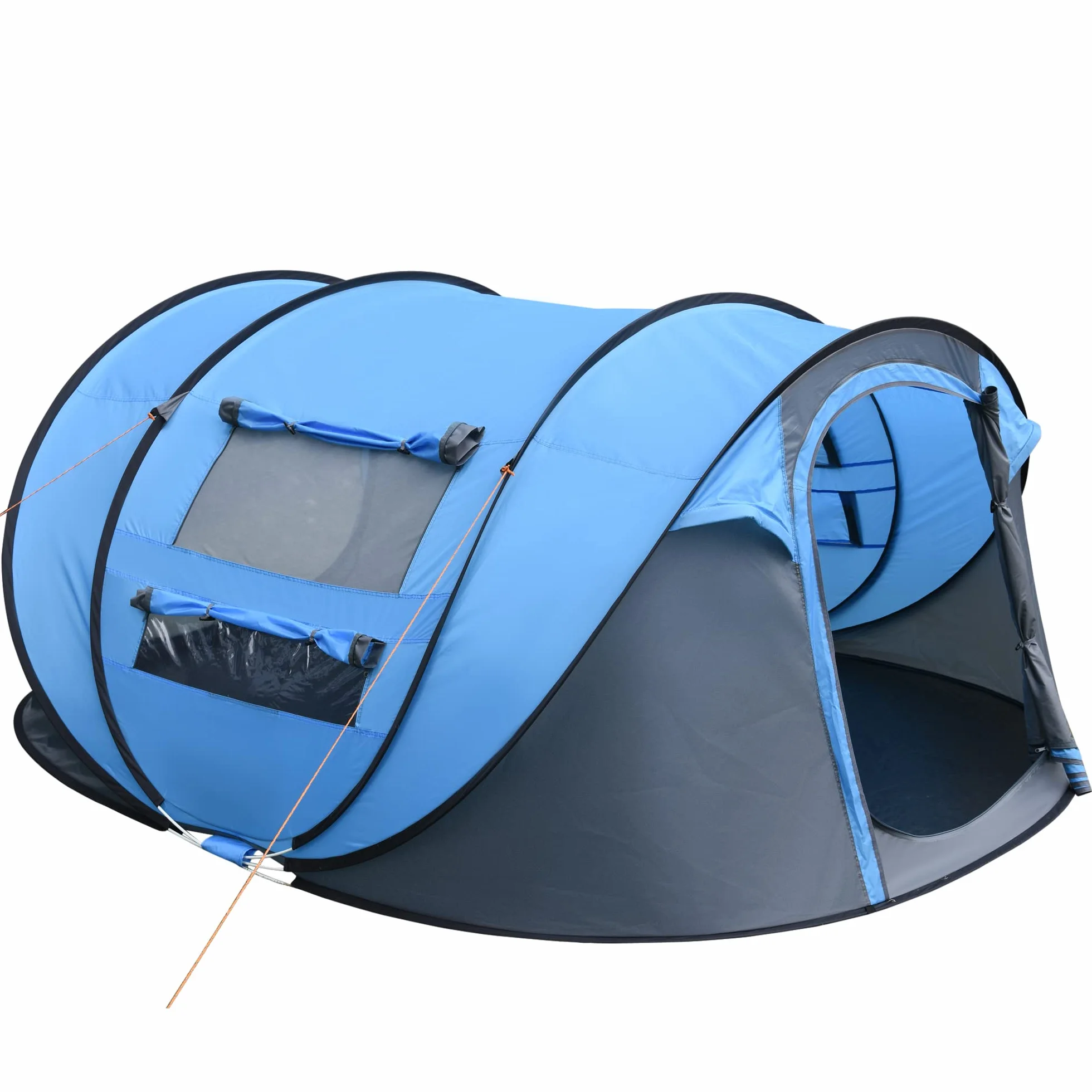 Outsunny Tienda de Campaña Pop up 4-5 Personas Impermeable Anti-UV 263,5x220x123 cm