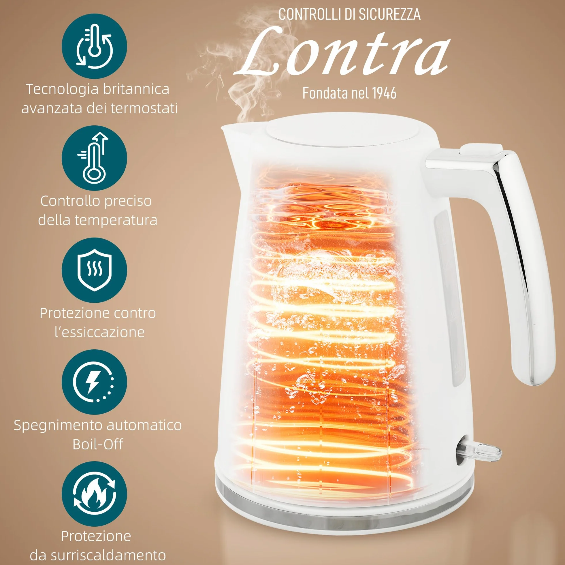 HOMCOM Juego de desayuno tostador de 2 rebanadas y ranura ancha con 7 niveles de tostado y bandeja recogemigas, Hervidor eléctrico de 1,7L 2200W con termostato Otter y filtro antical, Blanco
