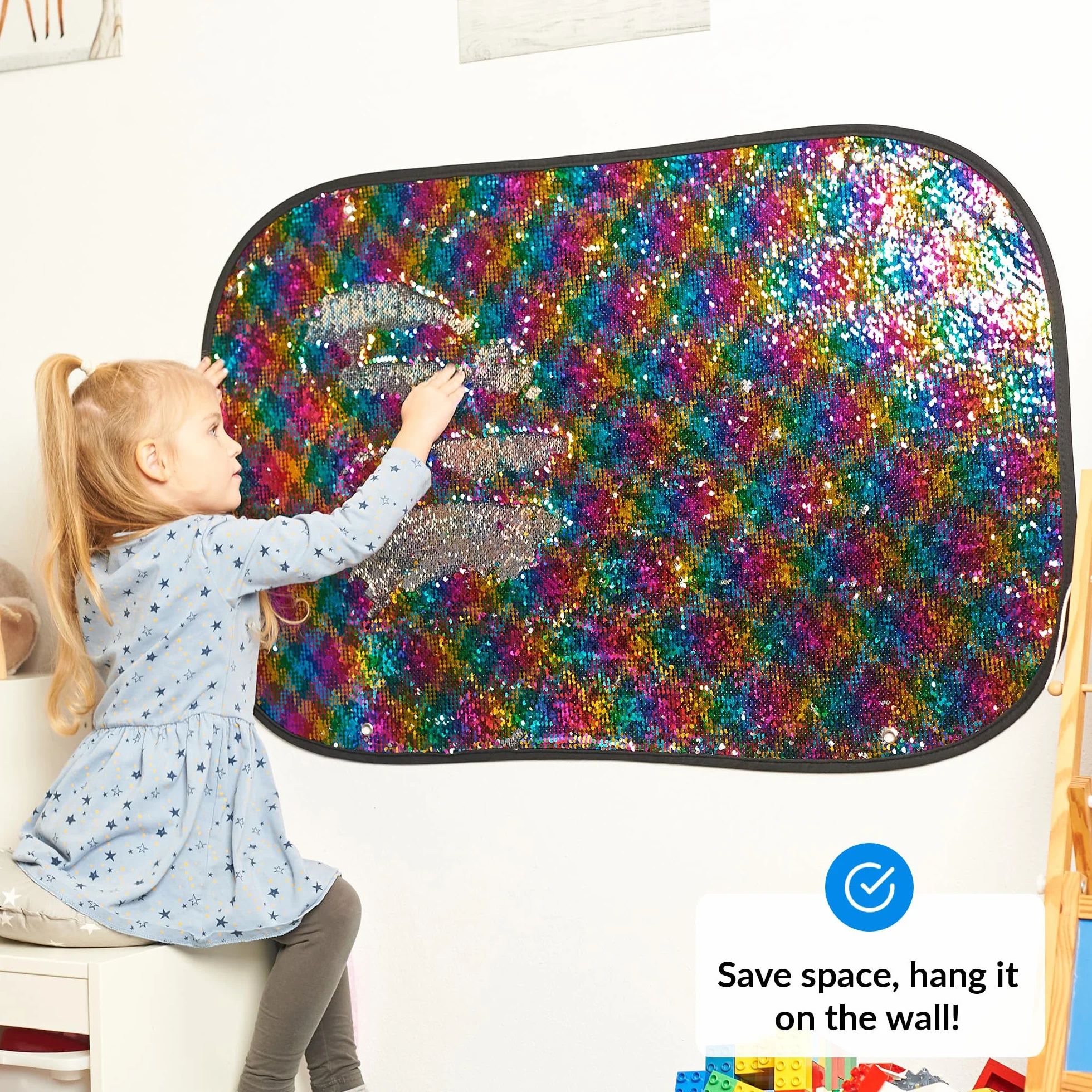 Pared Sensorial de Lentejuelas Reversible para Niños