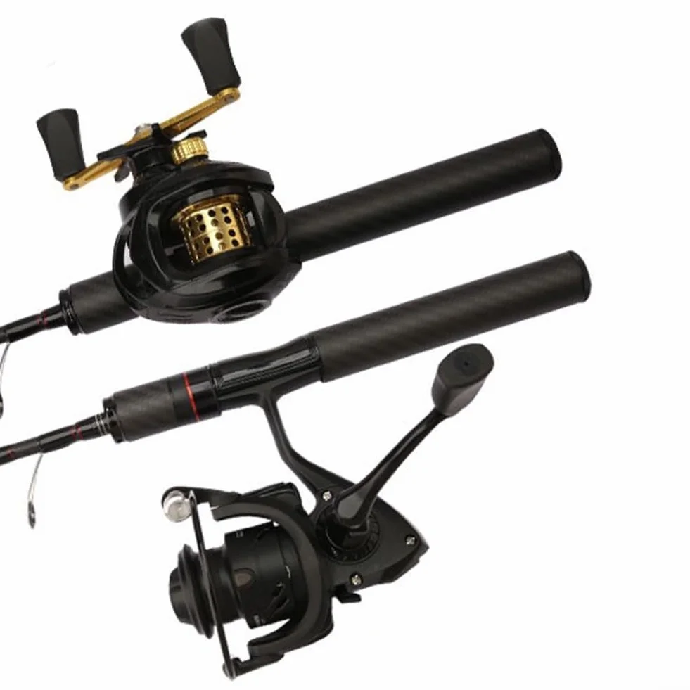 Mini caña de pescar 150 cm carbono alta sensibilidad agarre cómodo pesca costera