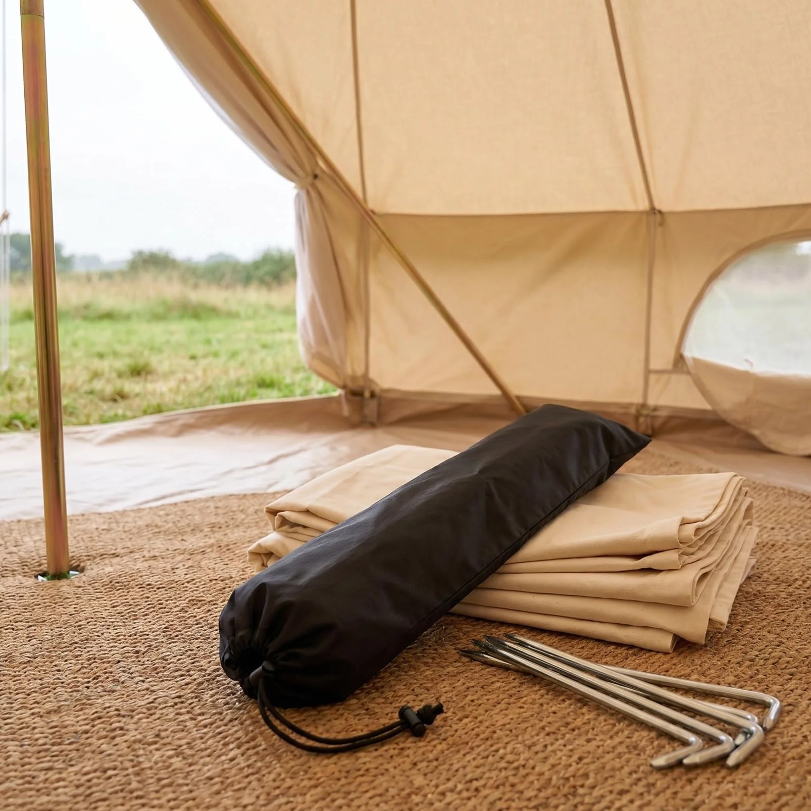 BESPORTBLE Práctica Bolsa de Pesca Al Aire Libre Camping Tienda Almacenamiento Lona Grandes