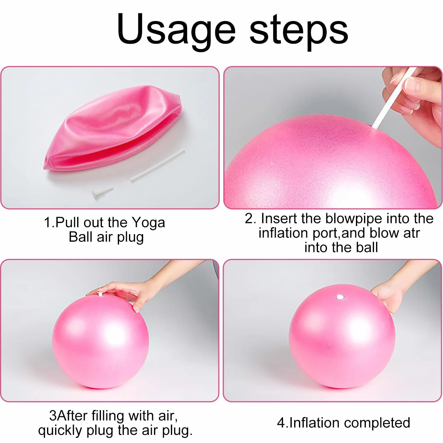 Pelota de Yoga 25 cm Mini Pelota de Pilates Ejercicio Pequeña para Abdominales Hombros Entrenamiento Equilibrio