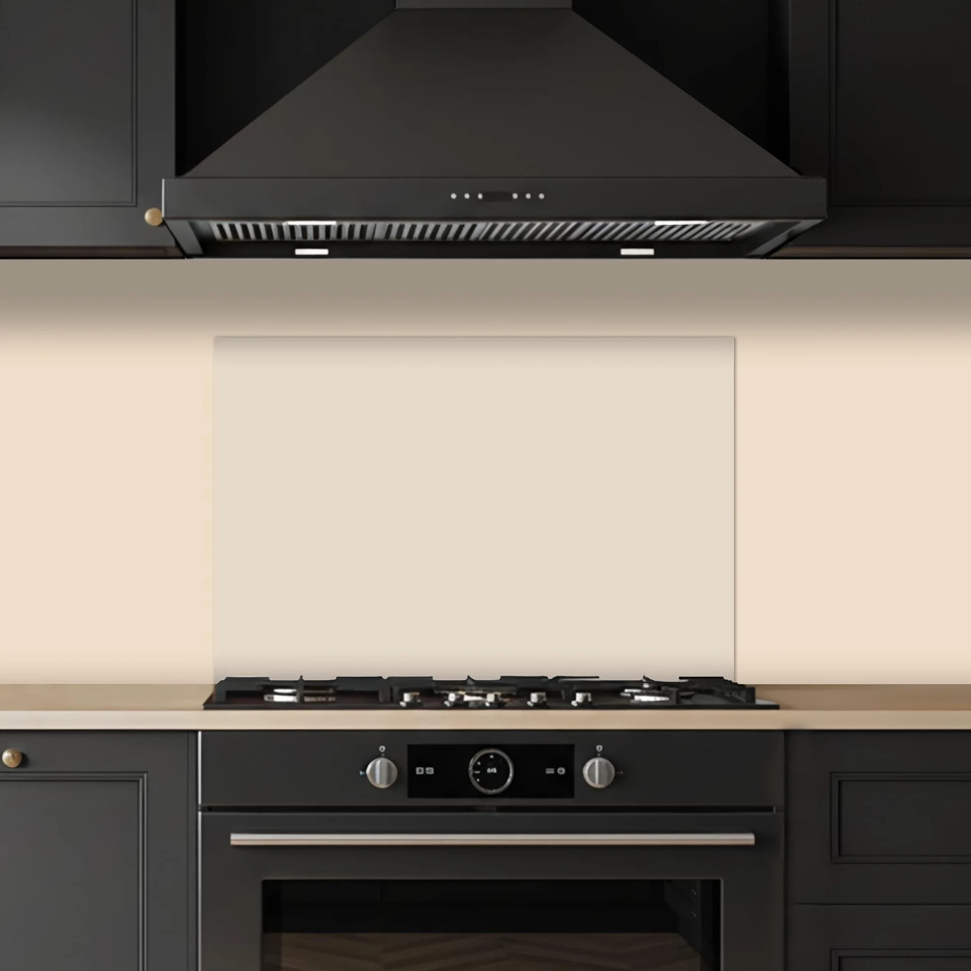 KitchenYeah© Antisalpicaduras Cocina 40x60 cm Adhesivo Salpicadero Protector Salpicaduras Sink Splash Guard Luz - Beige - Color - Sólido