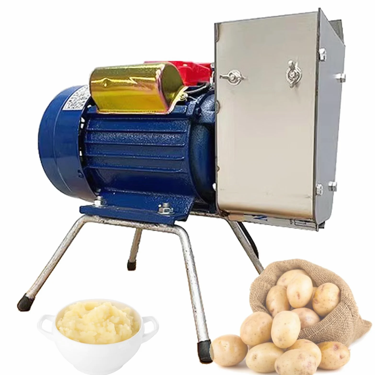Prensador de Patatas de Acero Inoxidable, exprimidor de Patatas, exprimidor de Frutas y Verduras con Eje de molienda de precisión y Engranaje
