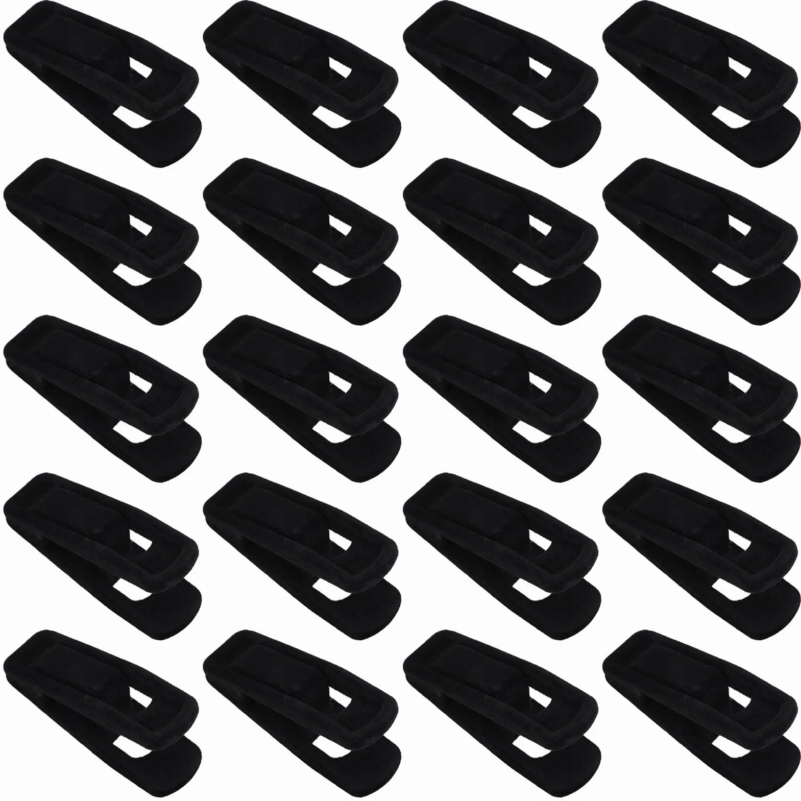 LABRIMP 50 Piezas Pinzas de Plástico para Secar Ropa, Pinzas de Terciopelo Antideslizantes para Perchas, Secado Interior y Exterior