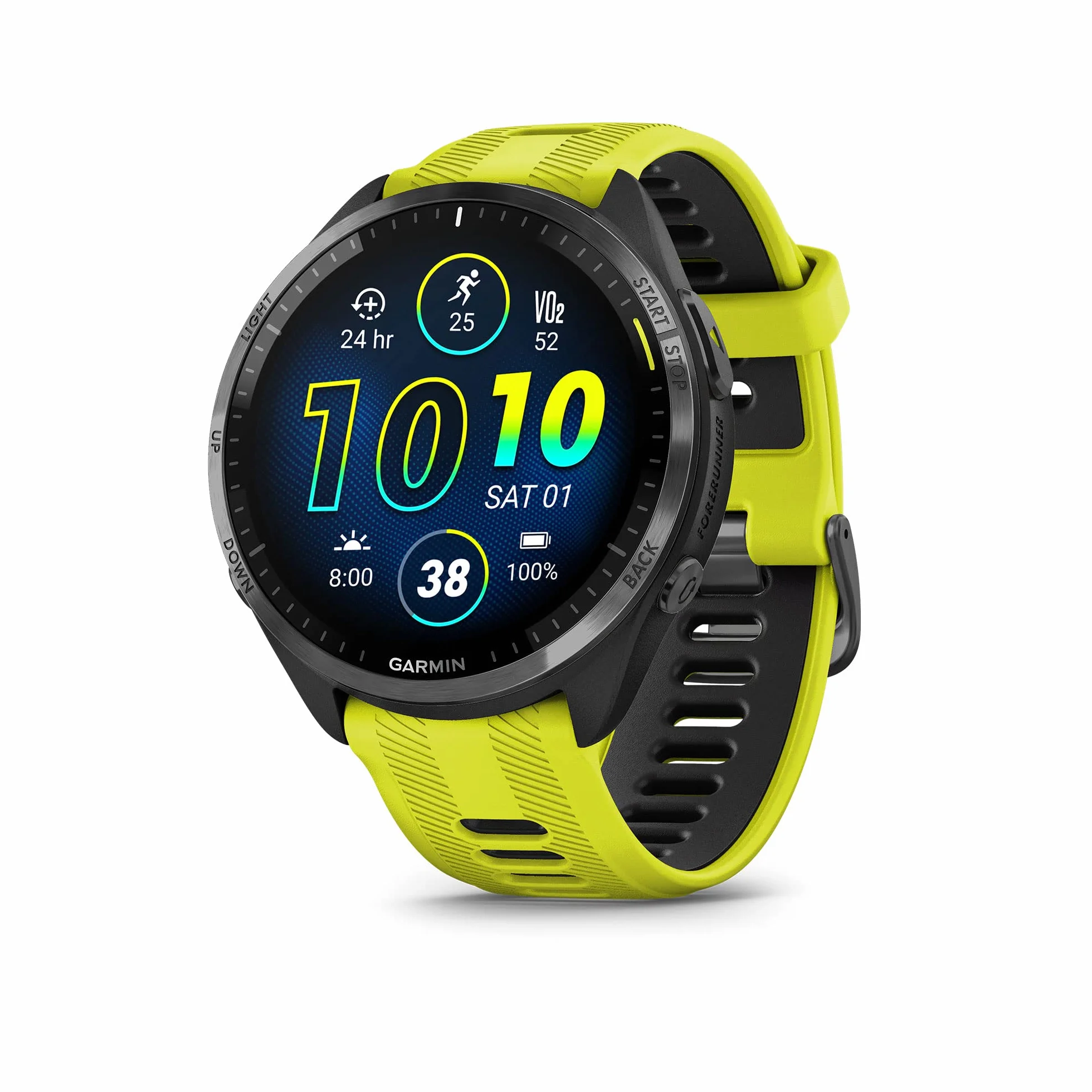 Garmin Forerunner 965 Reloj Inteligente para Correr, Pantalla AMOLED, Medidas de Entrenamiento, Negro y Amarillo