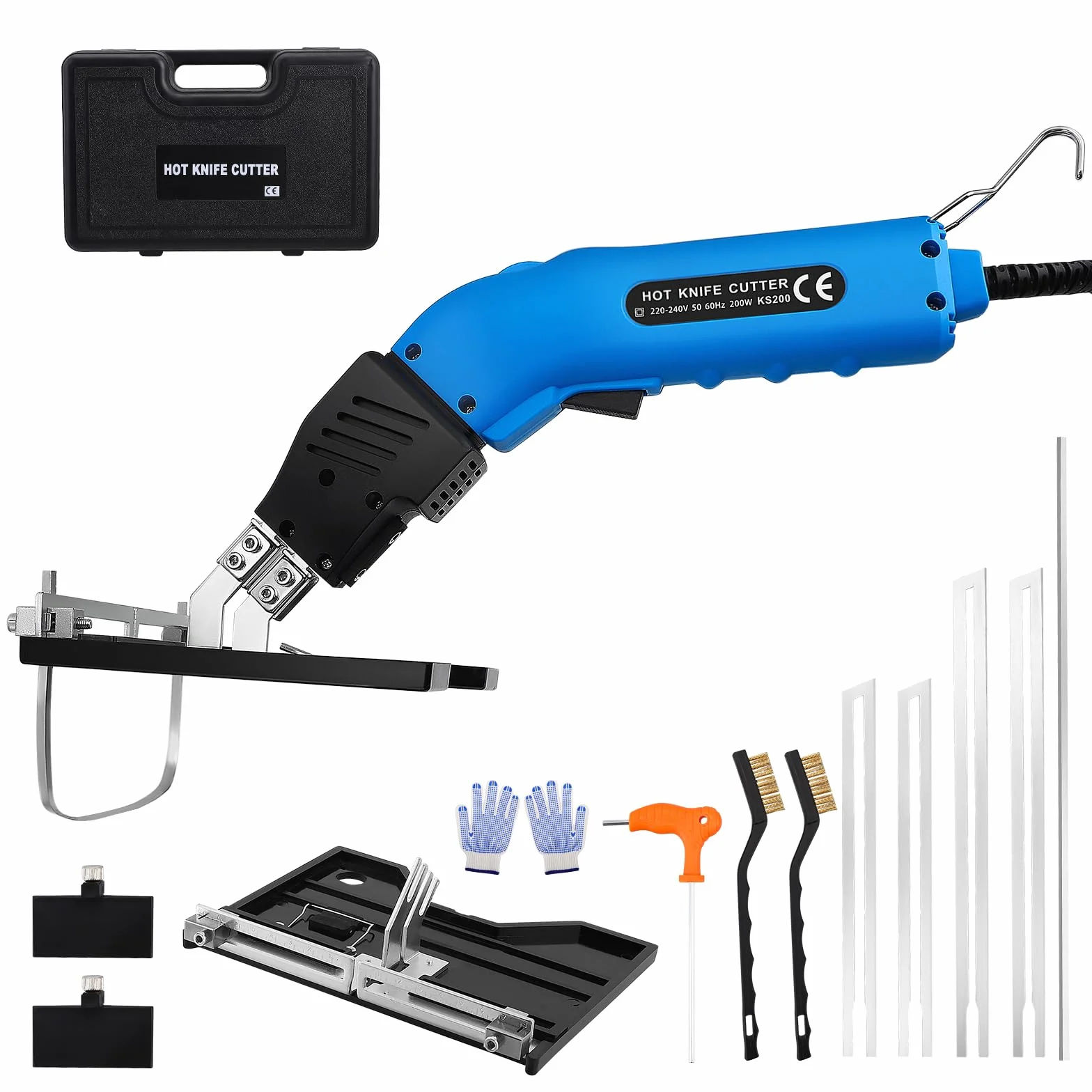 200W 2 IN 1 cortador de espuma Temperatura ajustable 0-600℃ Ancho de ranurado 16cm refrigeración por aire corte de espuma de poliestireno para bricolaje