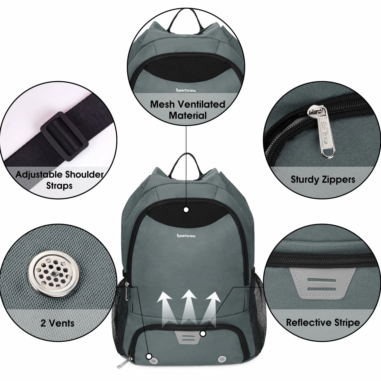 Mochila de Cuerdas Baloncesto Futbol Hombre Mujer Bolsa Deportiva con Compartimento para Zapatos
