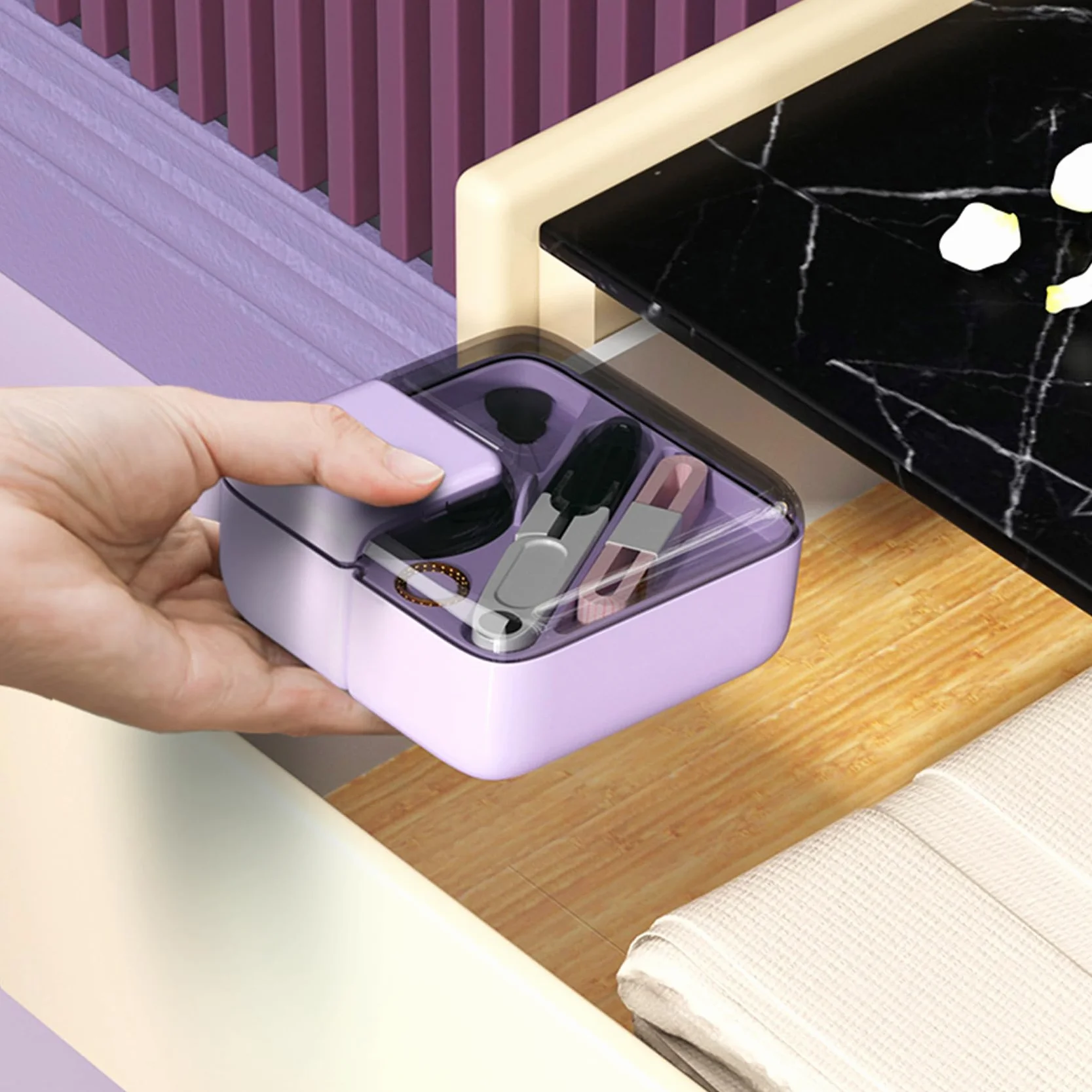 Kit de costura, kit de aguja e hilo con suministros de costura de viaje y accesorios para adultos, niños, principiantes con tijeras, dedal de agujas de coser, hilo, cinta métrica, etc. (morado)