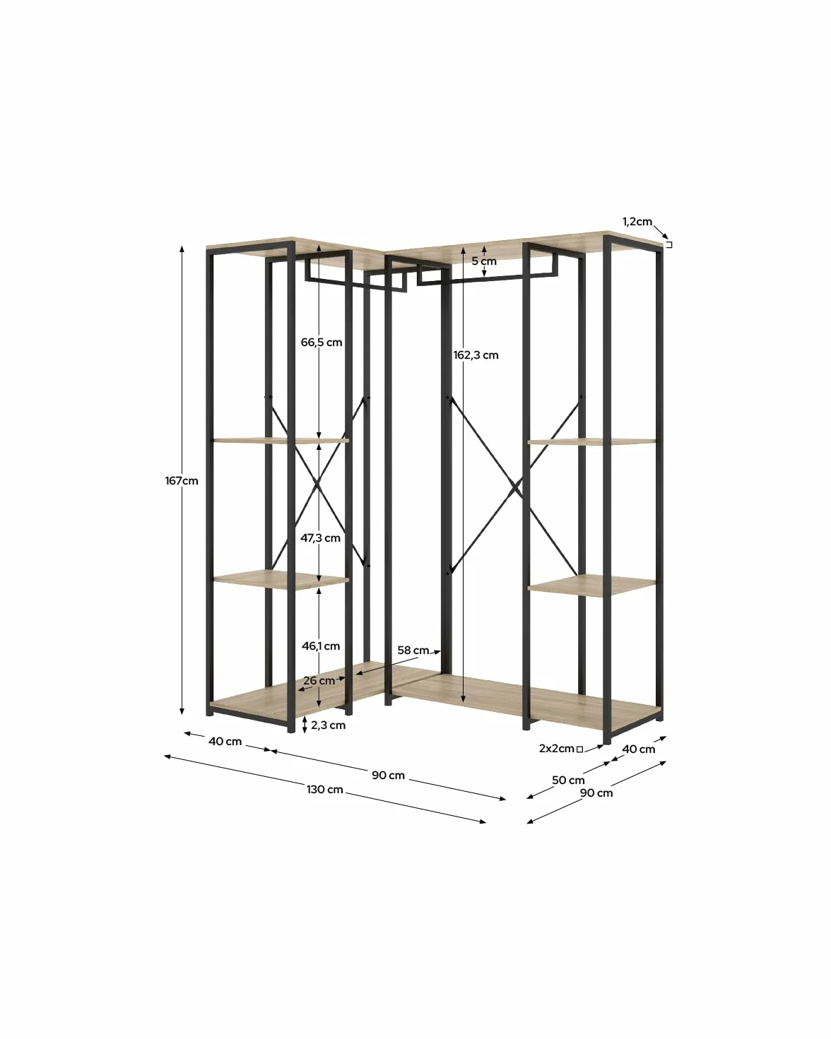 DEKIT Grupo RIMOBEL-Compo VESTIDOR Metal Rincon