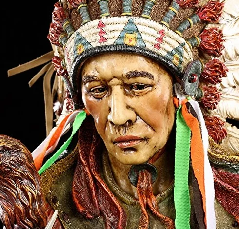 indios Figura grande – Jefe Busto con águila cetro