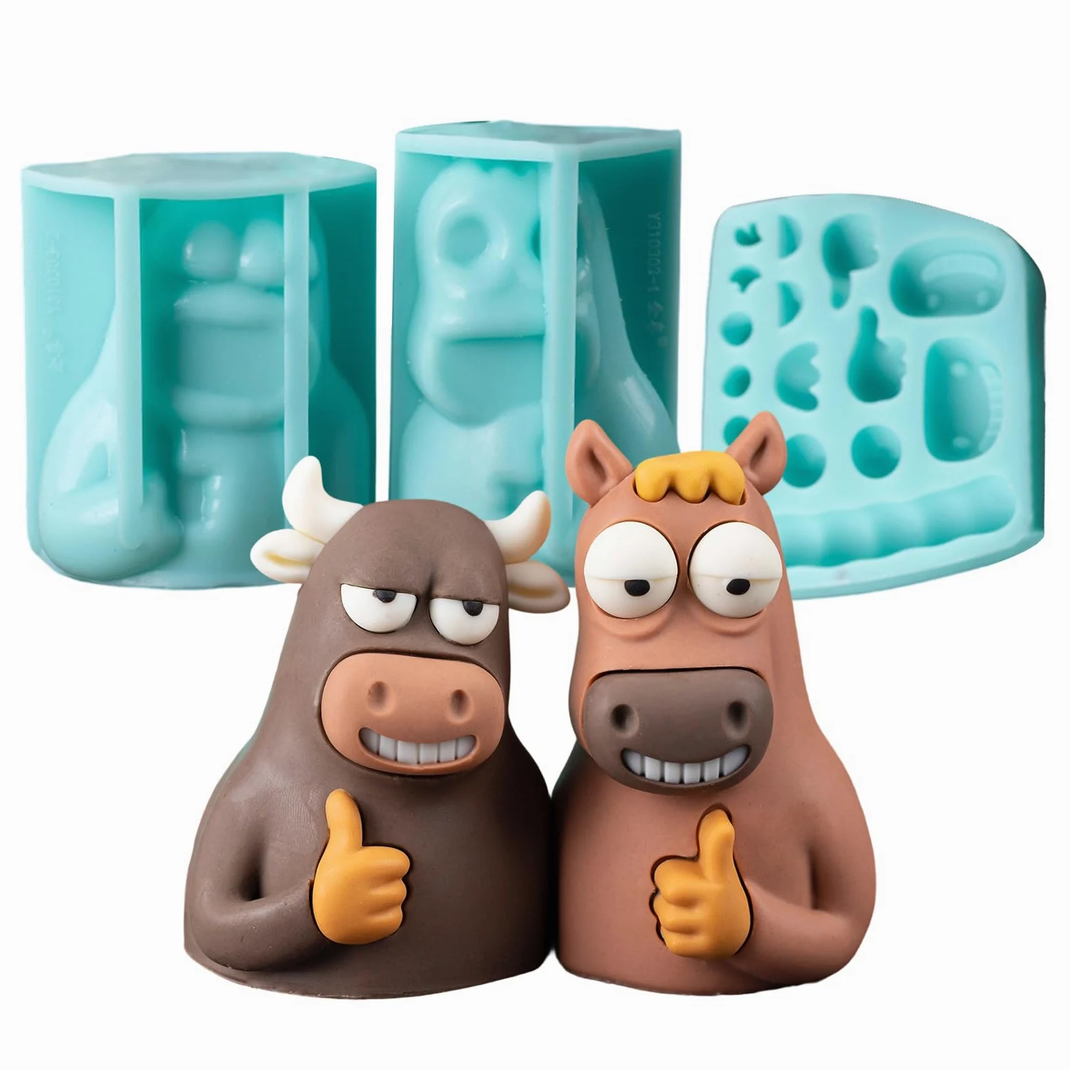 Moldes de silicona para caramelos – Formas de Caballo – Accesorios de pastelería – Moldes de silicona reutilizables para tartas jelly pudding postre – Artesanía decoración del hogar cocina