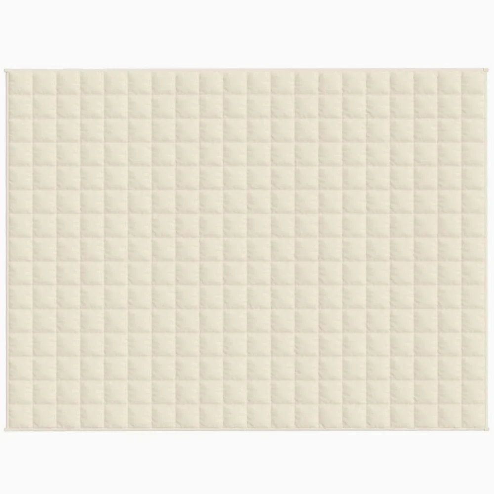 INLIFE Manta ponderada crema claro 150 x 200 cm 7 kg tejido casa y jardín, ropa de cama (7,47 kg)