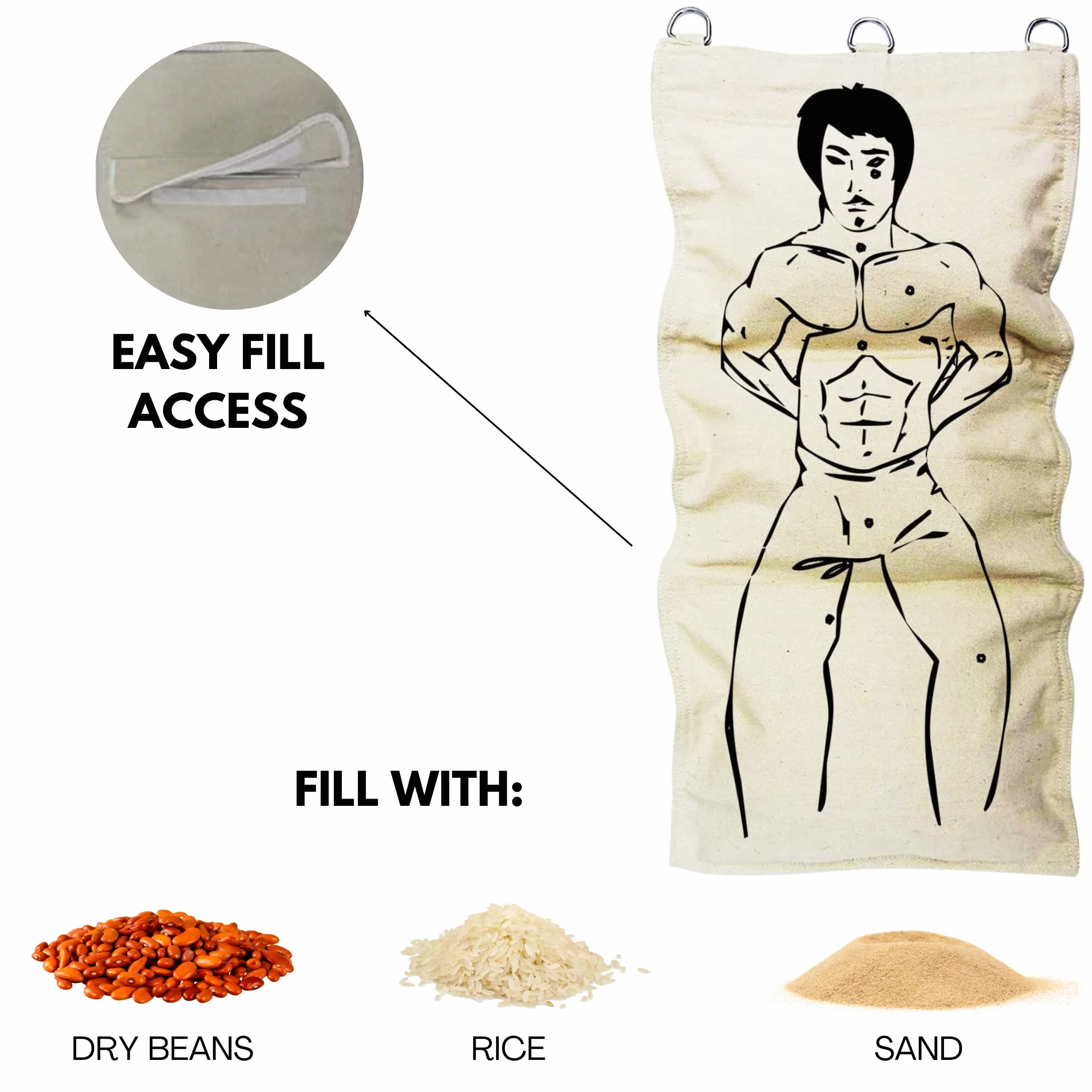 Senshi Japan Bolsa de pared XXL Wing Chun lona resistente entrenamiento
