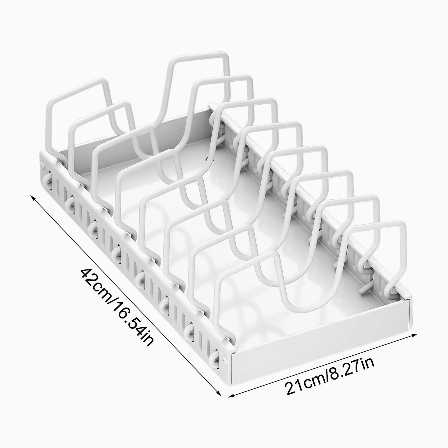 Organizador extensible y sartenes – Soporte de soporte sin | pegamento – Soporte de tapa ajustable con de ruedas | Para encimera de cocina utensilios de cocina
