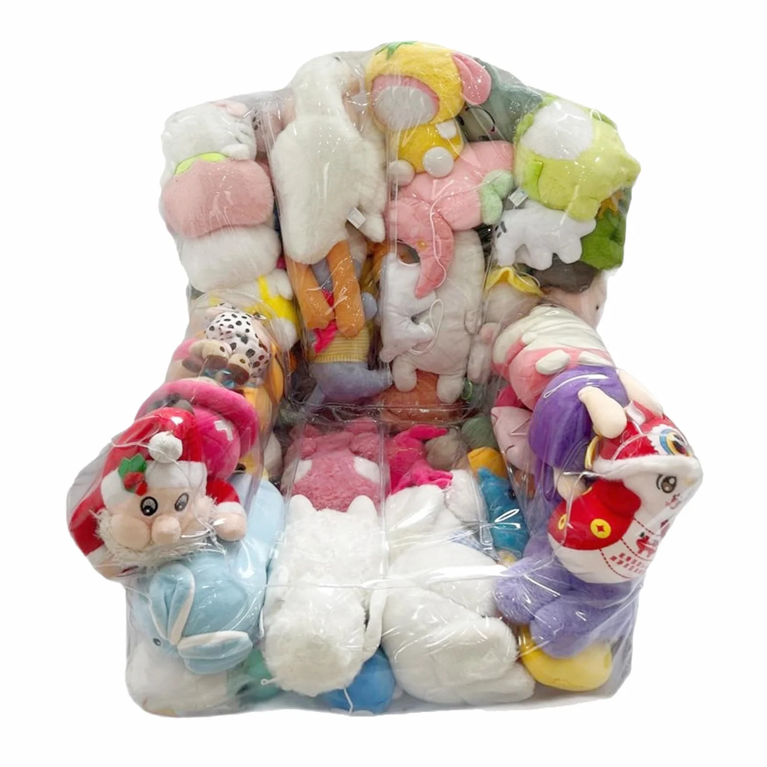 Almacenamiento Para Animales de Peluche en Forma de Puf | Transparente Para Juguetes de Peluche - Sillón Puf Para Almacenar Peluches - para Guardería Dormitorio Sala de Juegos Sala de Estar Niños