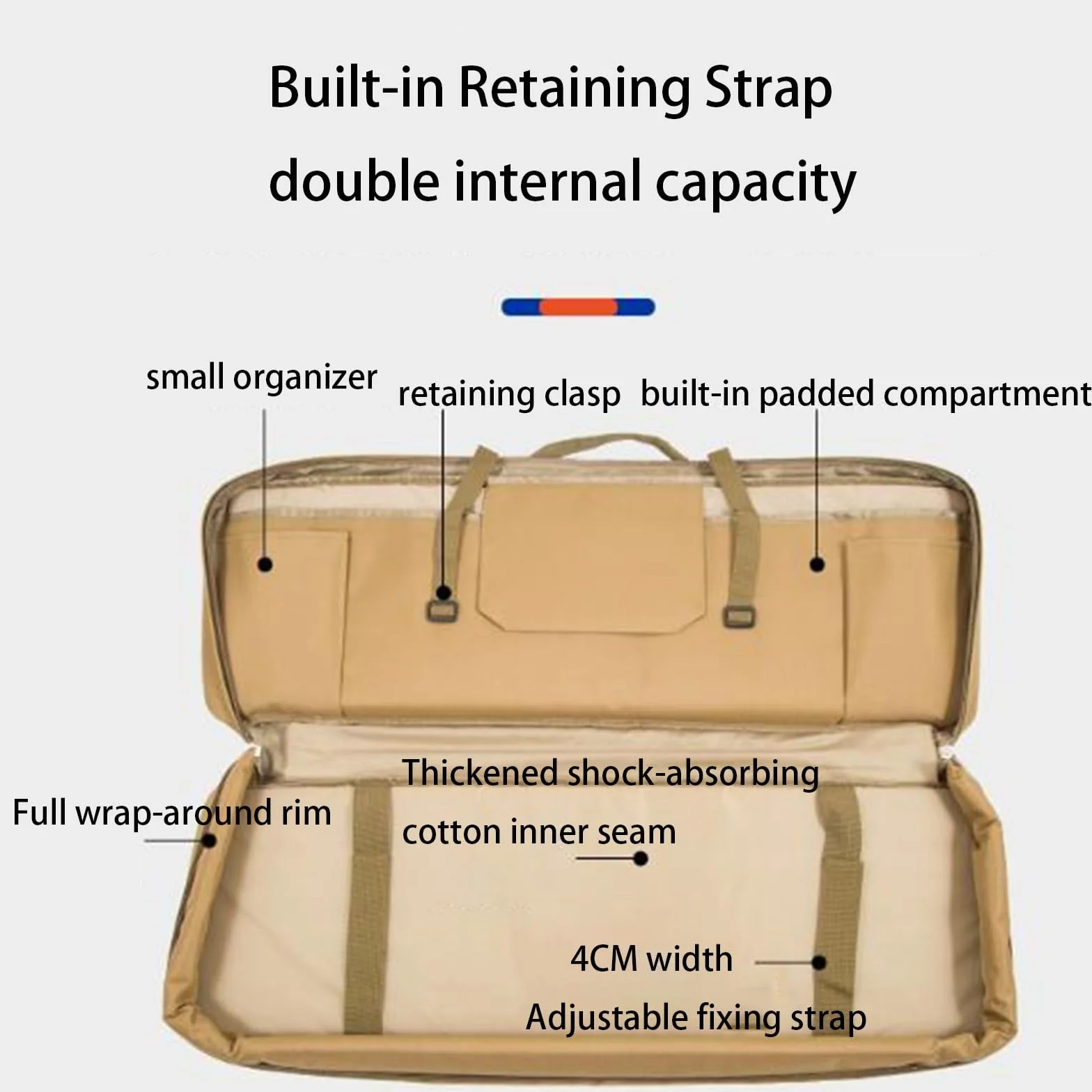 Estuche para Rifle, Bolsa Táctica para Armas, Funda para Transporte, 110cm Negro