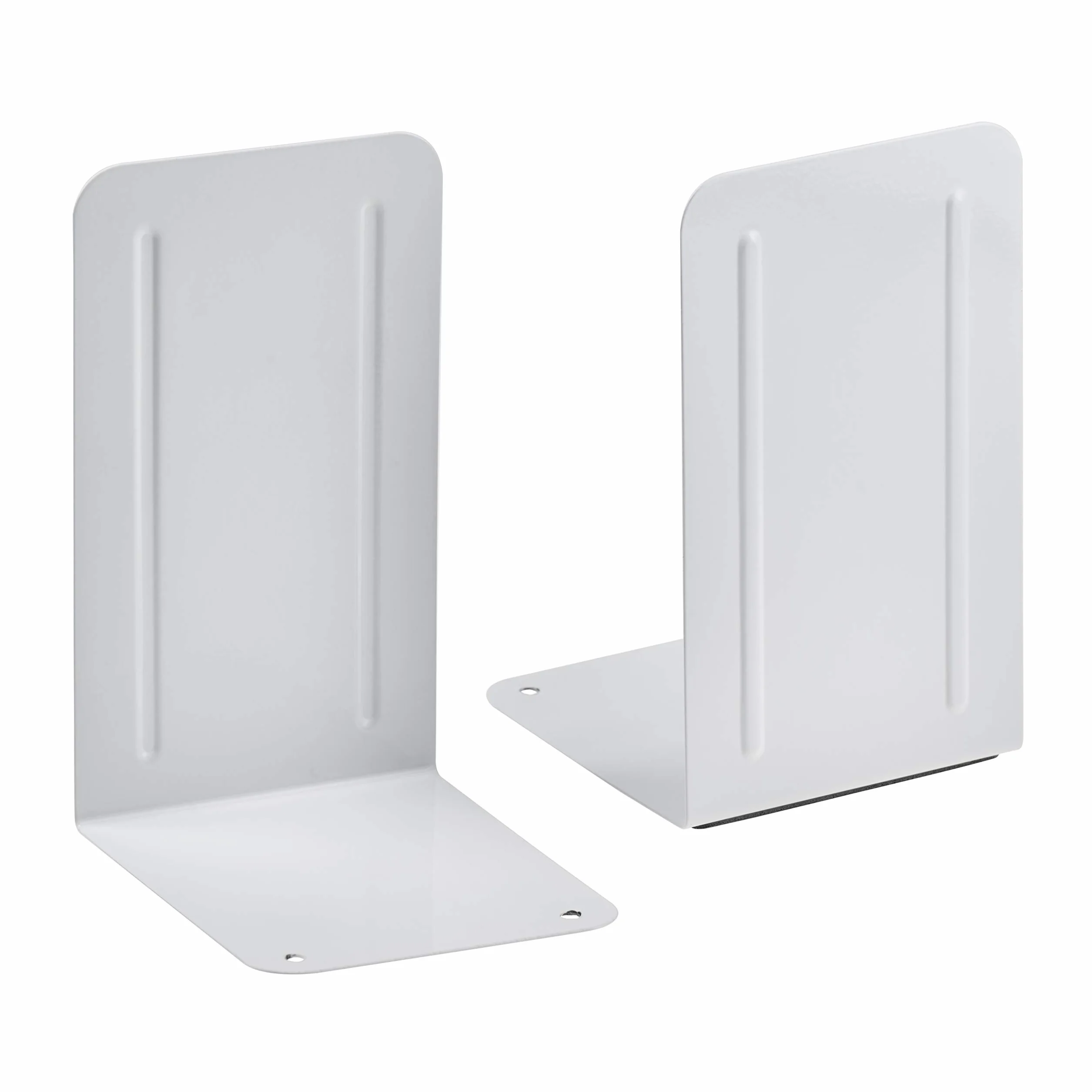 Acrimet Premium Sujetalibros de Metal Resistente (Color Blanco) (Paquete de 1 par)