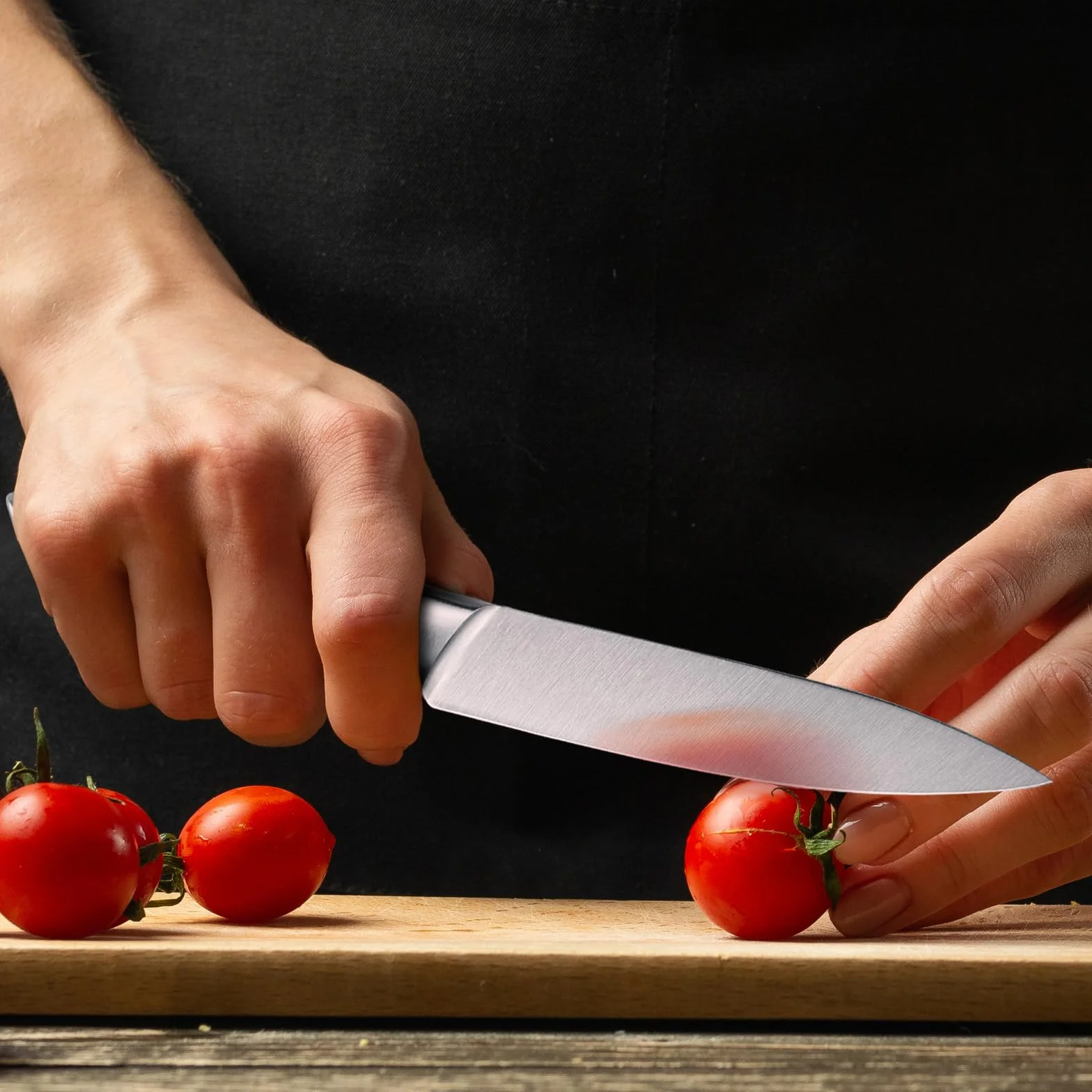 Juego de Cuchillos de Cocina Profesional 5 Piezas, Acero Inoxidable con Fundas