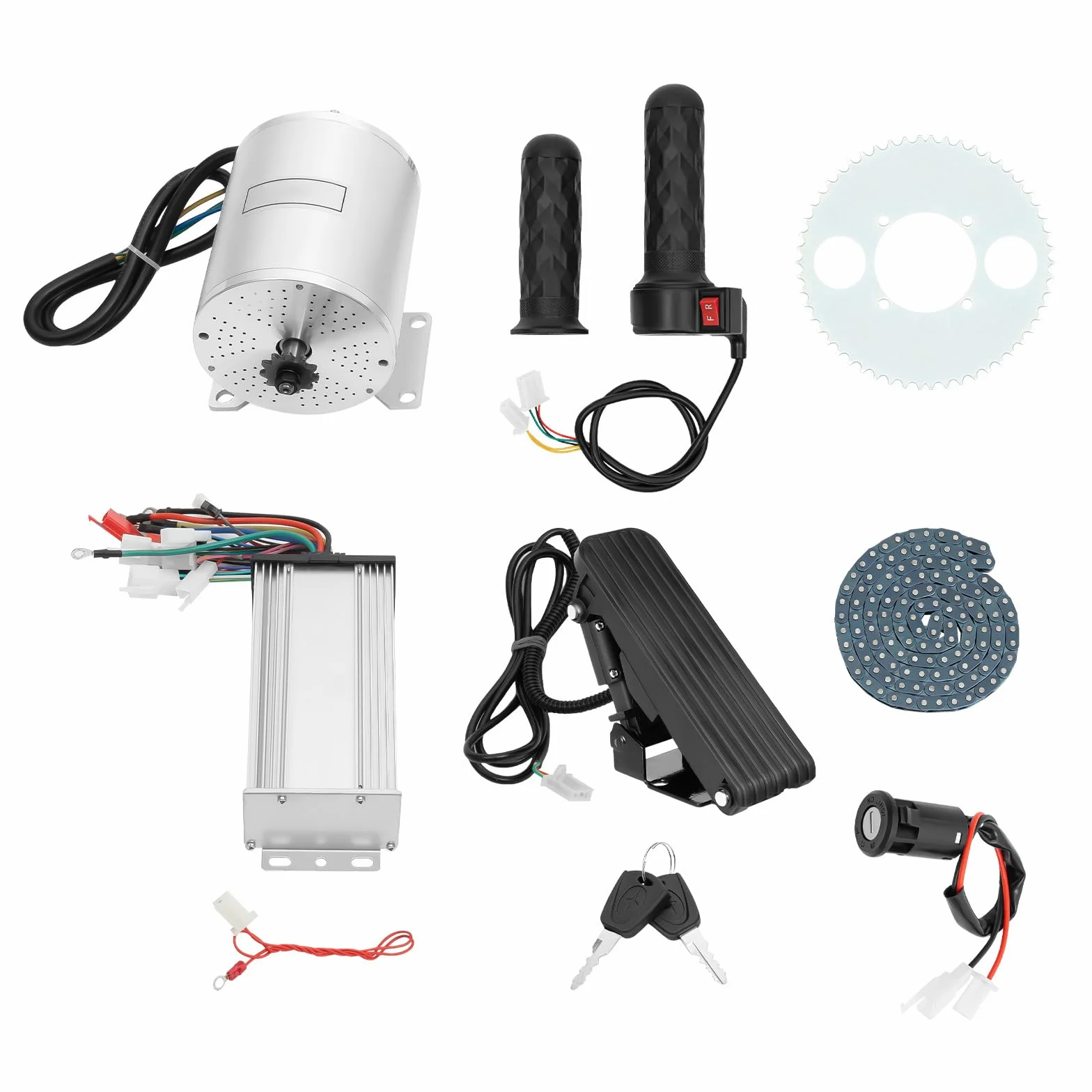 Kit de motor DC sin escobillas 48-72V 3000W 4900 RPM IP33 para E-Bike, bicicleta