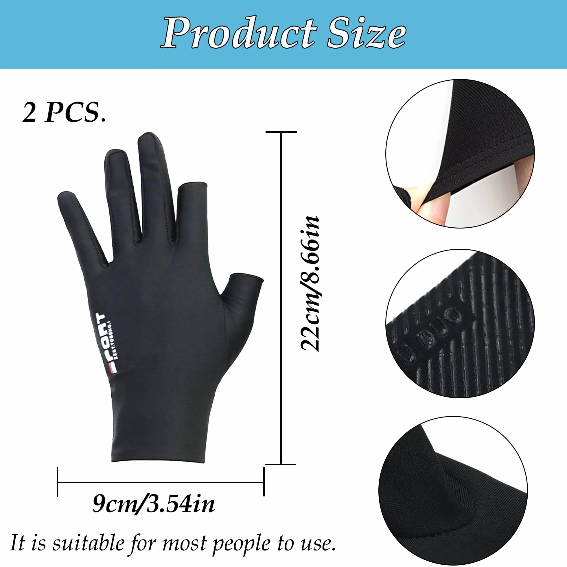 CHENNAN Guantes Antideslizantes de Protección Solar para Exteriores Transpirables para Pesca en Hielo para Hombre y Mujer