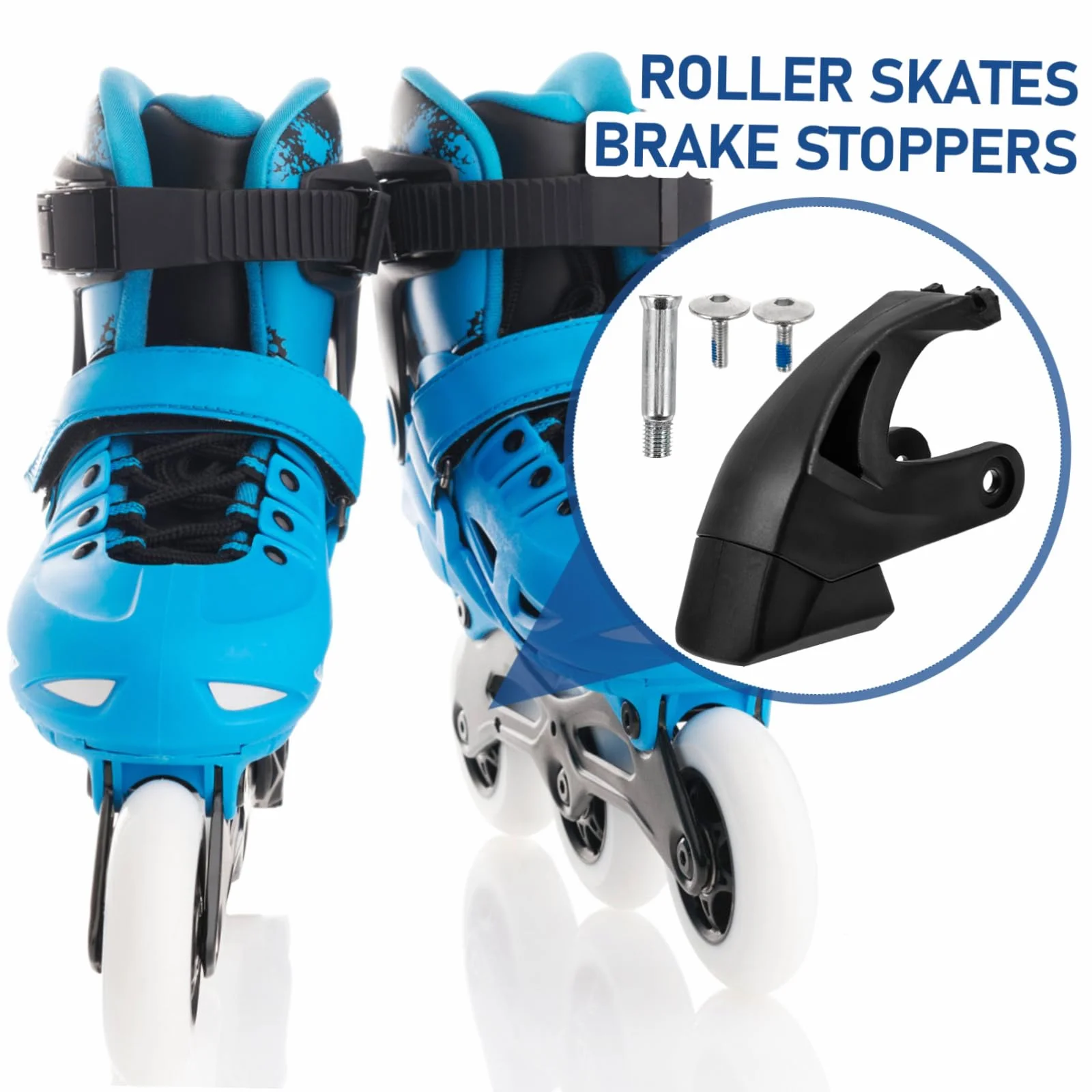 KOMBIUDA Tope de freno universal para patines de ruedas, frenado seguro
