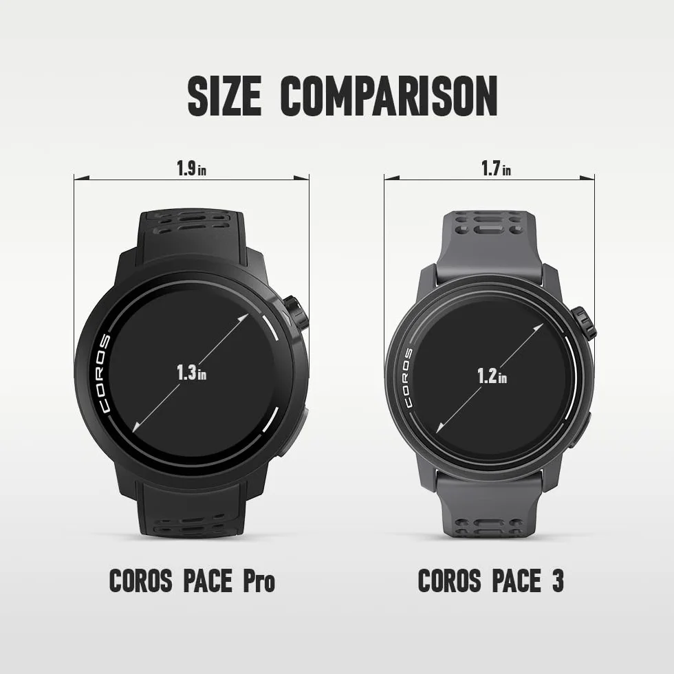 COROS Pace Pro Reloj Deportivo GPS 1,3 Pulgadas AMOLED Pantalla táctil 20 días Batería Negro