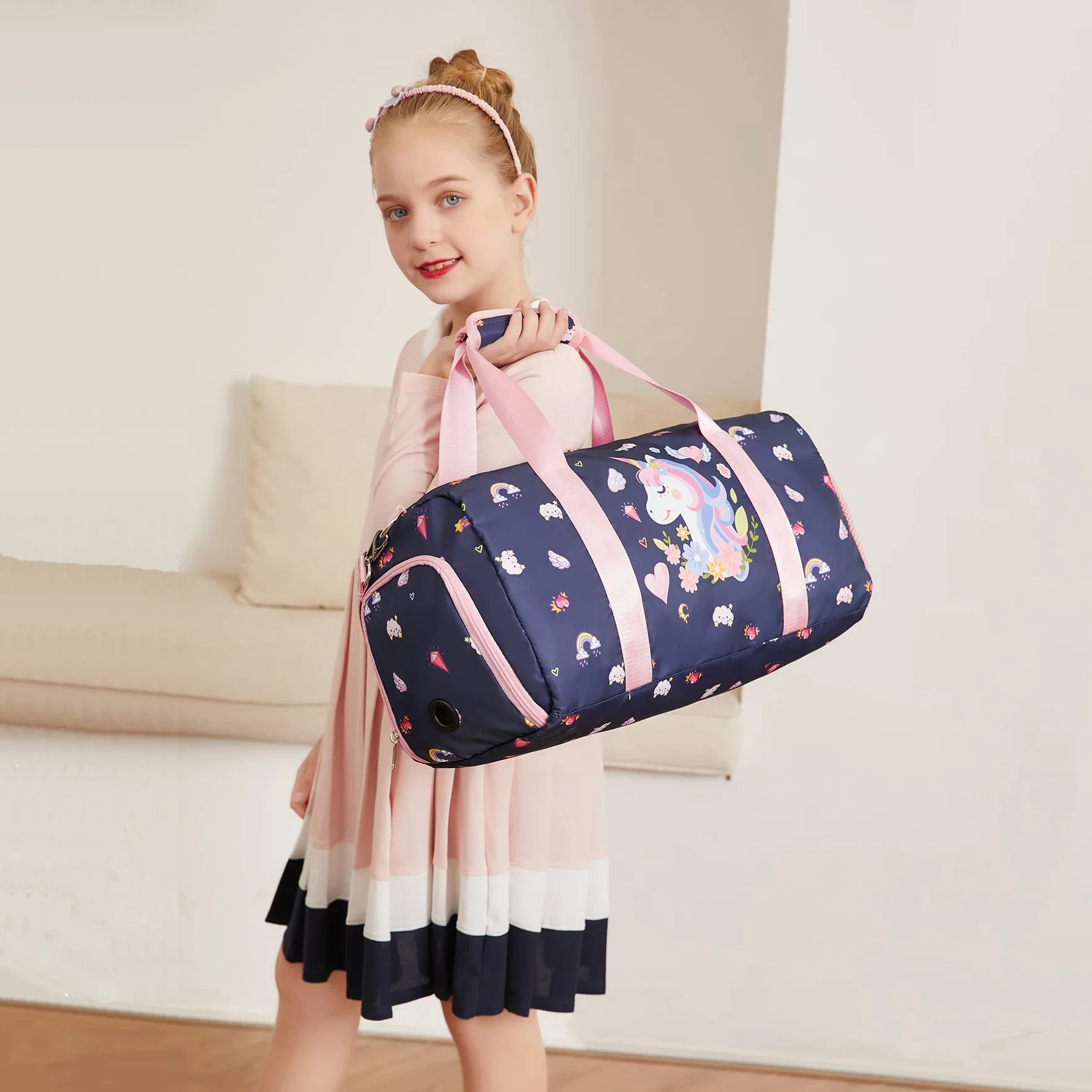 Bolsa de Deporte para Niña, Bolsa de Baile, Bolsa de Viaje, Bolsa de Ballet