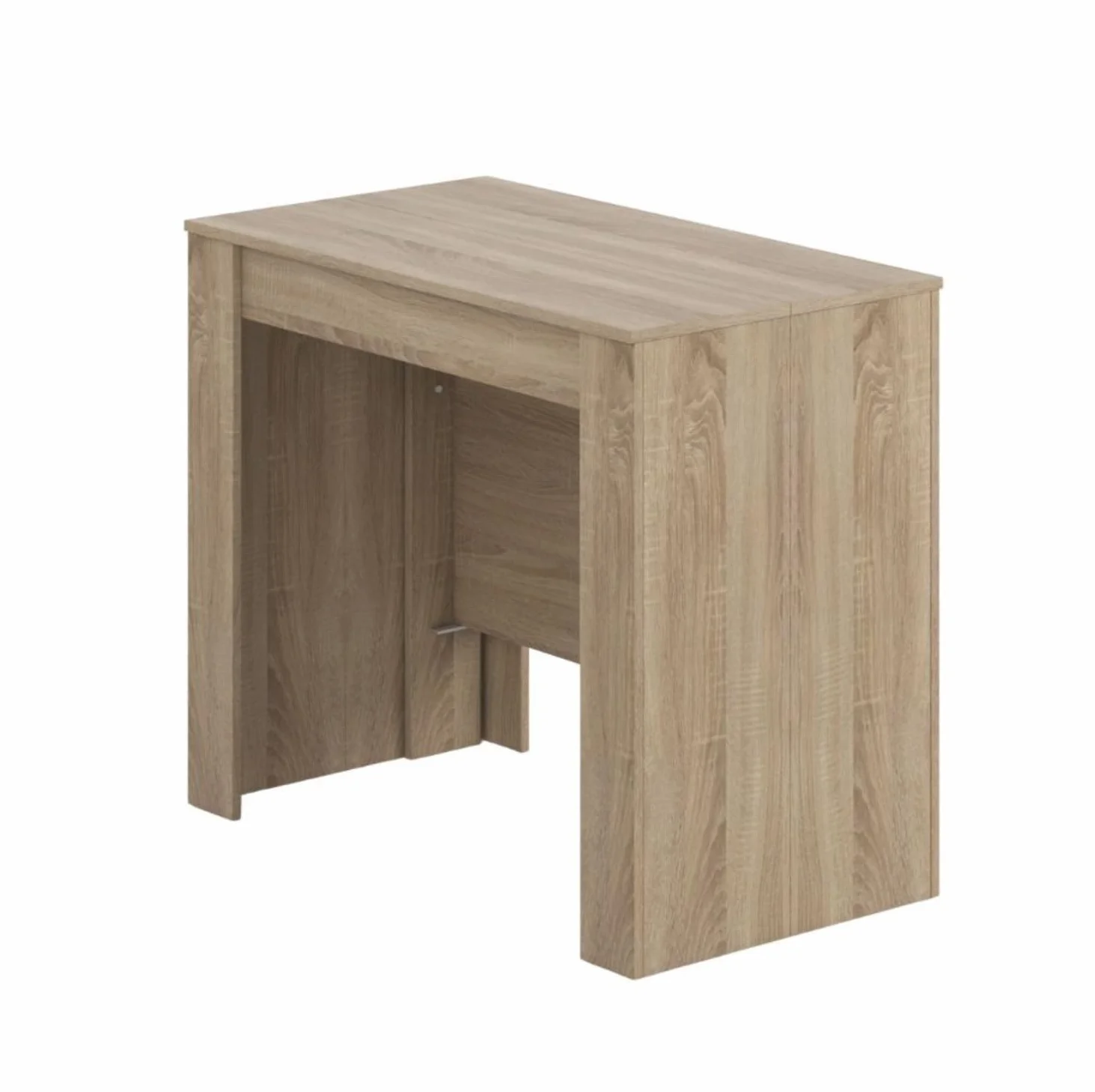 Habitdesign – Mesa Extensible para Comedor, Mesa Ampliable para Salón o Cocina - 5 Posiciones y hasta 10 Comensales - Roble Canadian - 50-235x90x78 cm - Modelo Consola