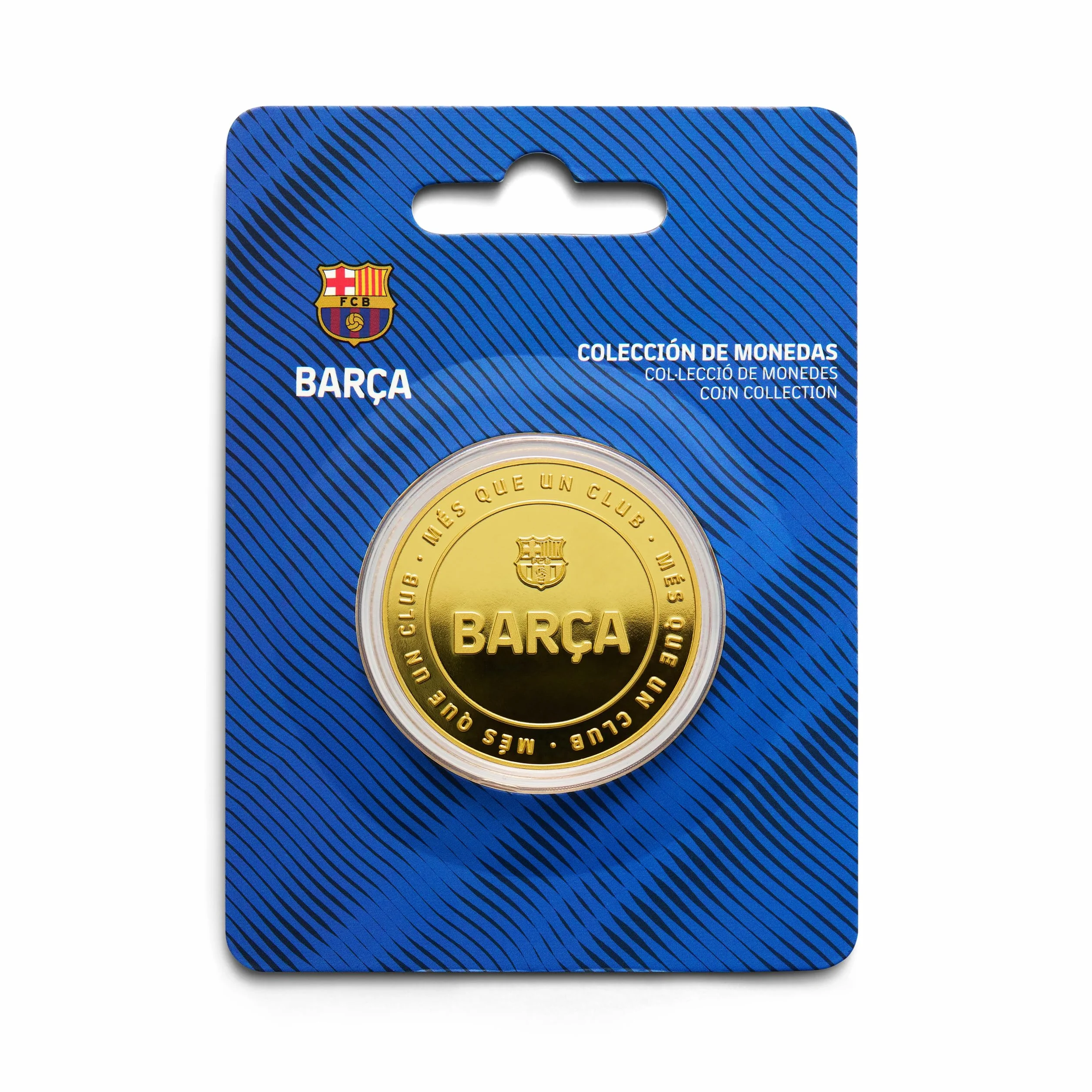 FC Barcelona Moneda Edición Especial Escudo Inscripción Relieve Barça Coleccionable Dorada Oficial