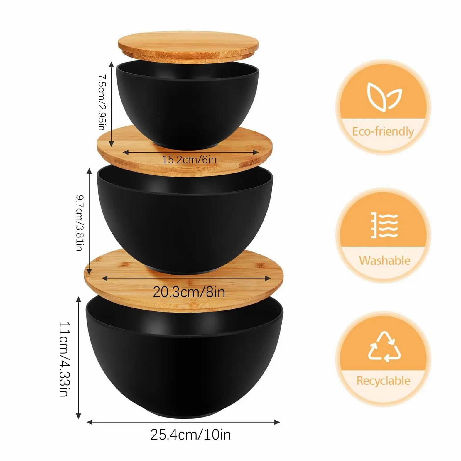 Boles Con Tapa Preparación Almacenamiento Servicio | Contenedores Para Frutas Fruta Cereales Pan Verduras Sopa Comida Cocina