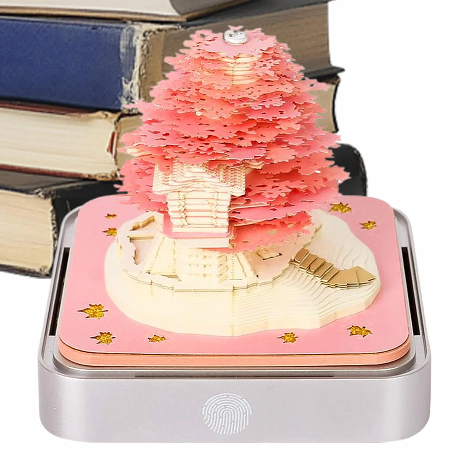 Calendario De Mesa 3D 2026 Accesorios de Escritorio Escultura Arte | Calendario Escritorio 2026 Bloc Notas Arte Floral Papel Accesorios De Escritorio Para Hogar Ofici