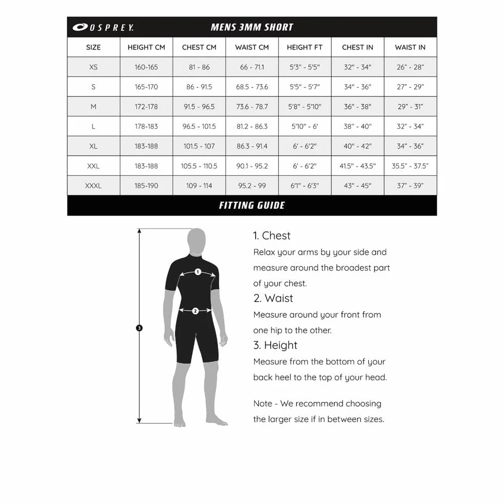 Osprey Traje de Neopreno Hombre 3/2 mm