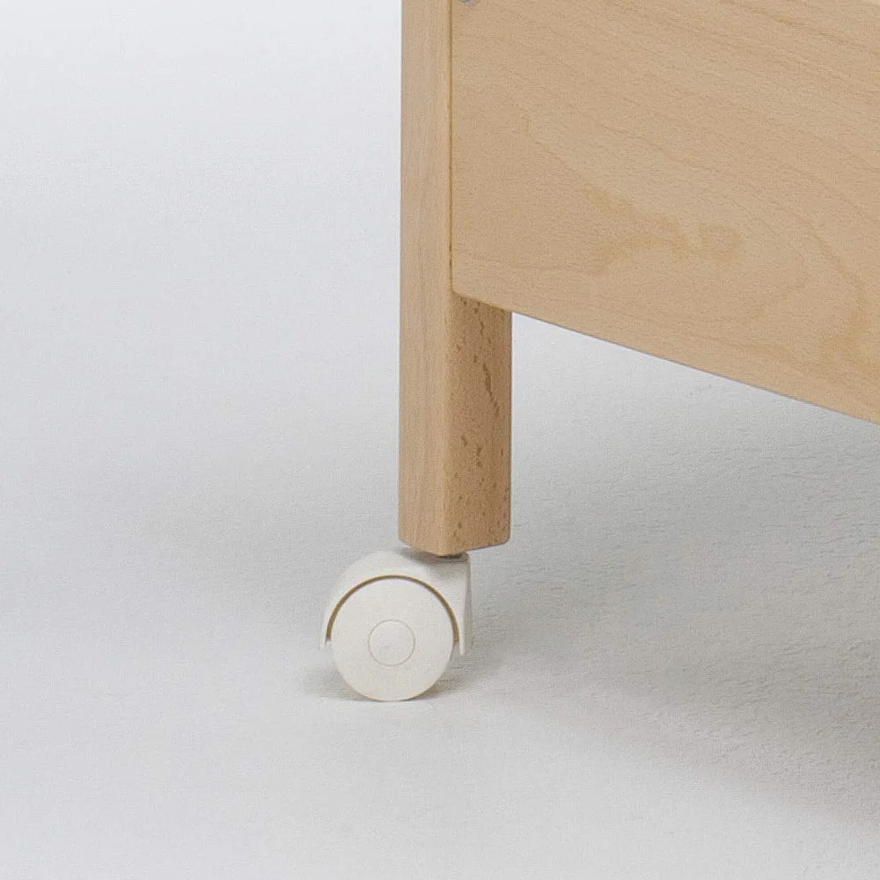 Foppapedretti 4 ruedas de nailon recambio para cunas y bañeras crema