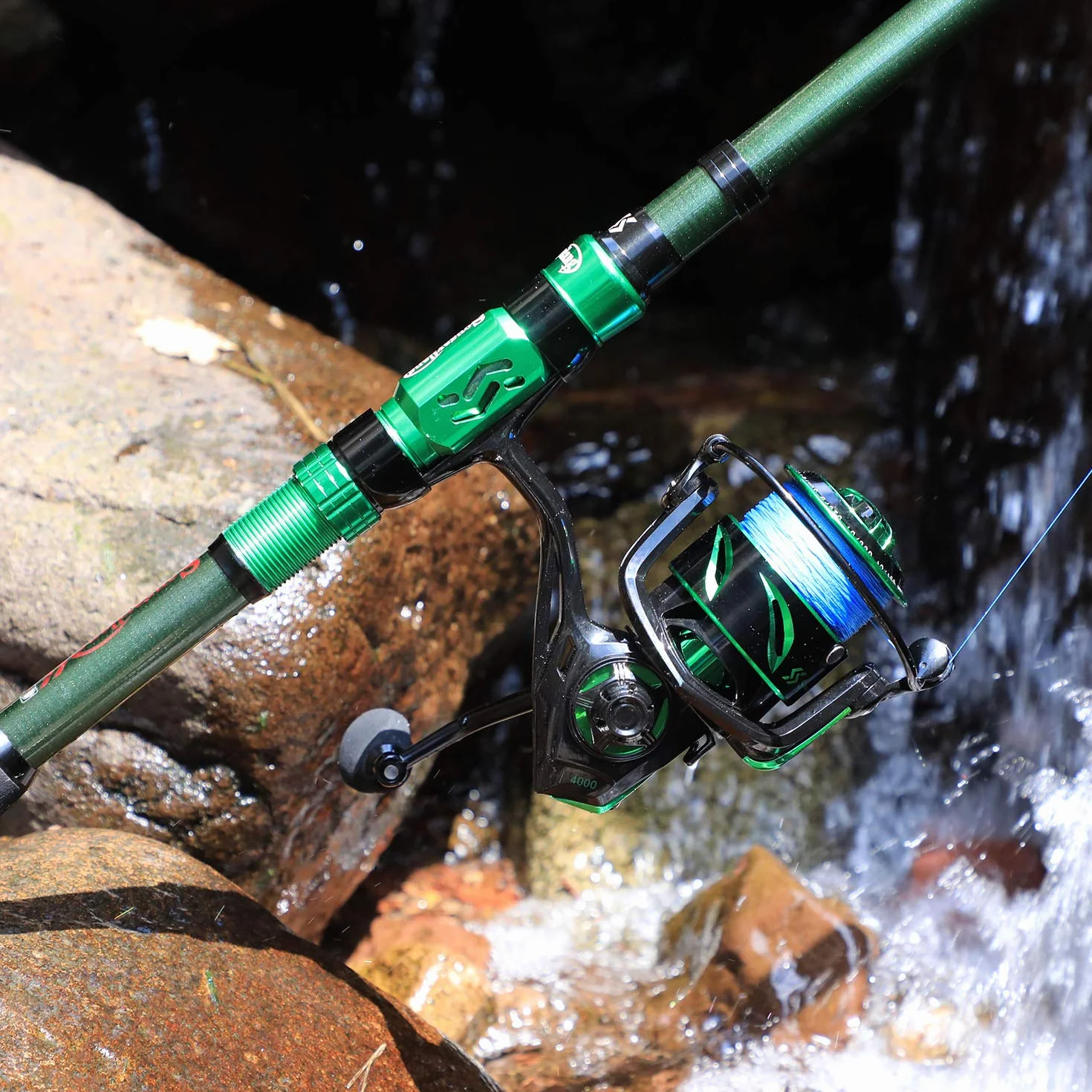 Sougayilang Caña de Pescar Telescópica Portátil 24 Toneladas Fibra de Carbono Carrete Combinado para Pesca Agua Salada Dulce