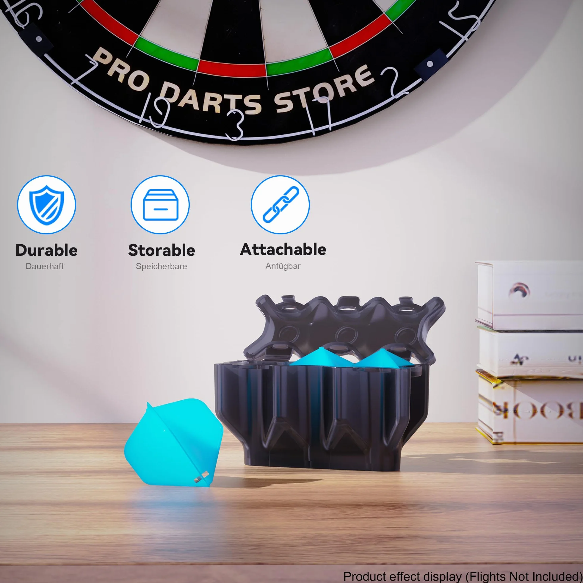 CyeeLife Darts Flights Storage Case - Estuche para 3 plumas y accesorios para dardos