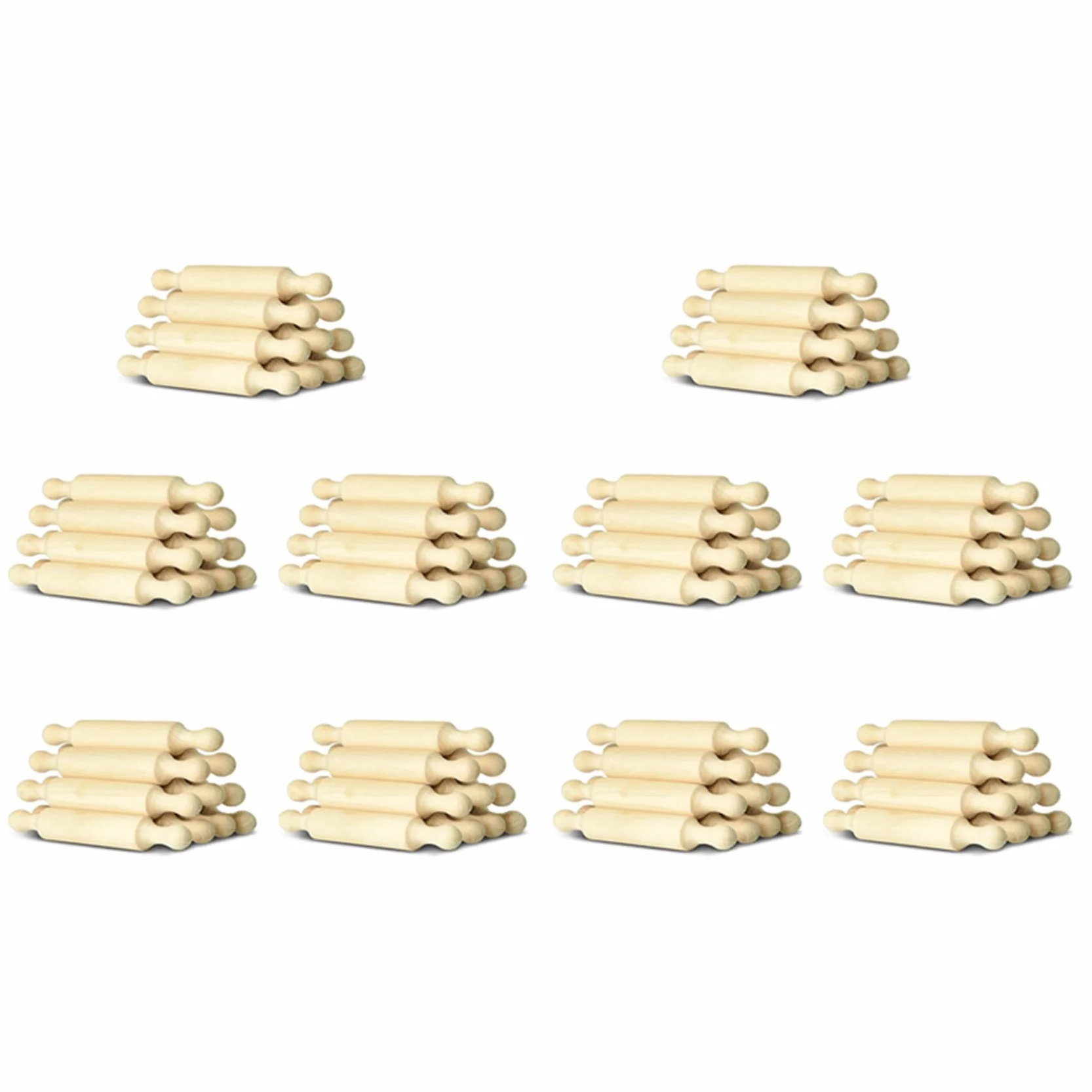 100X Mini Rodillo de Madera de 6 Pulgadas de para Hornear Cocina Rodillo Pequeño Rodillo de Masa de Madera para Niños Pasta de Fondant