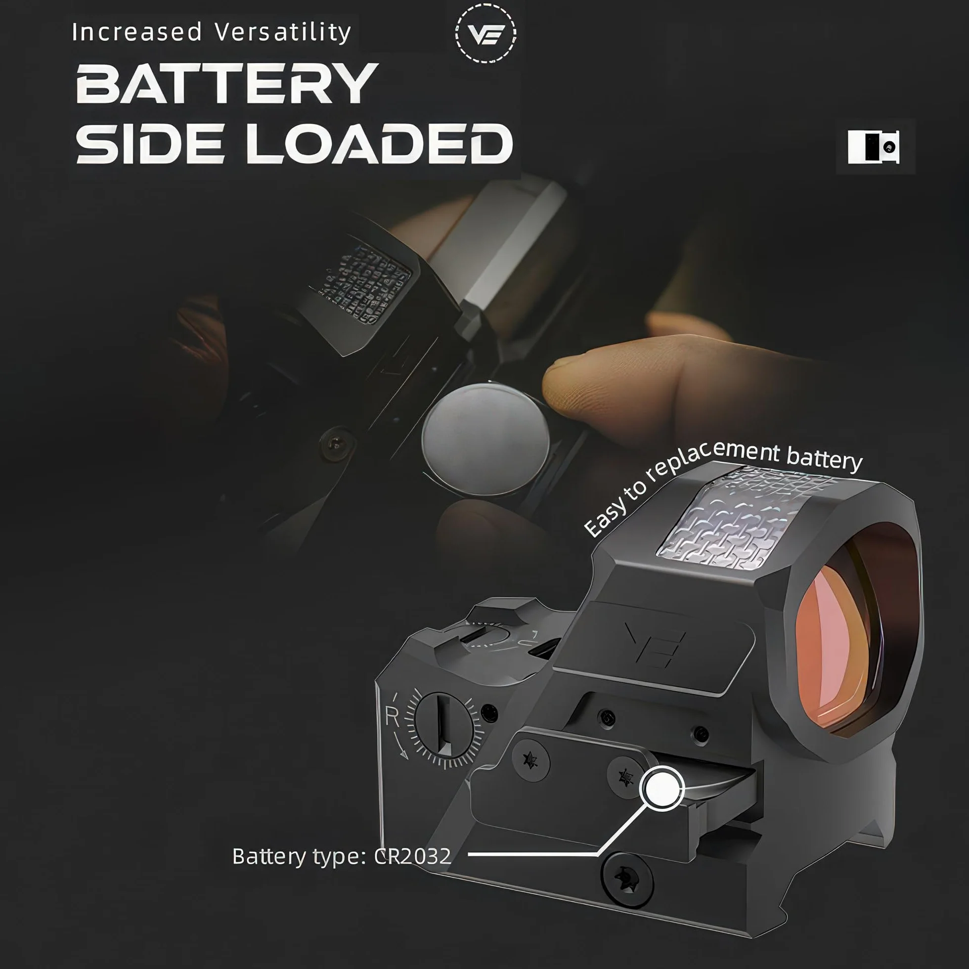 Vector Optics Frenzy-X 1x19x26 Red Dot Sight Picatinny Solar Multi-Reticle