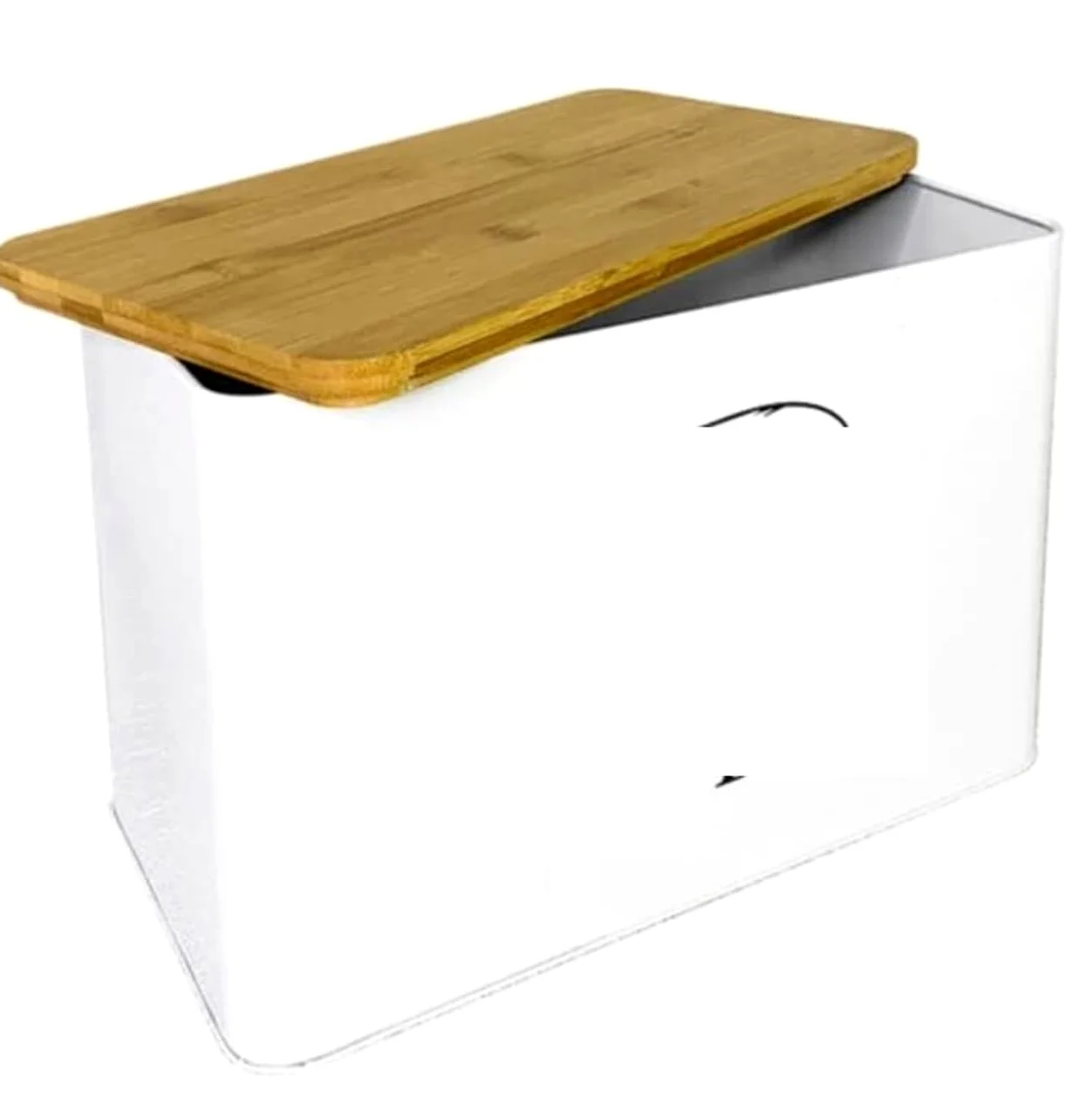Caja De Pan Panera para Pan Caja De Pan De Metal para Encimera con Tapa De Tabla De Cortar Decoración Moderna De Almacenamiento De Cubo De Pan Caja Contenedor De Pan