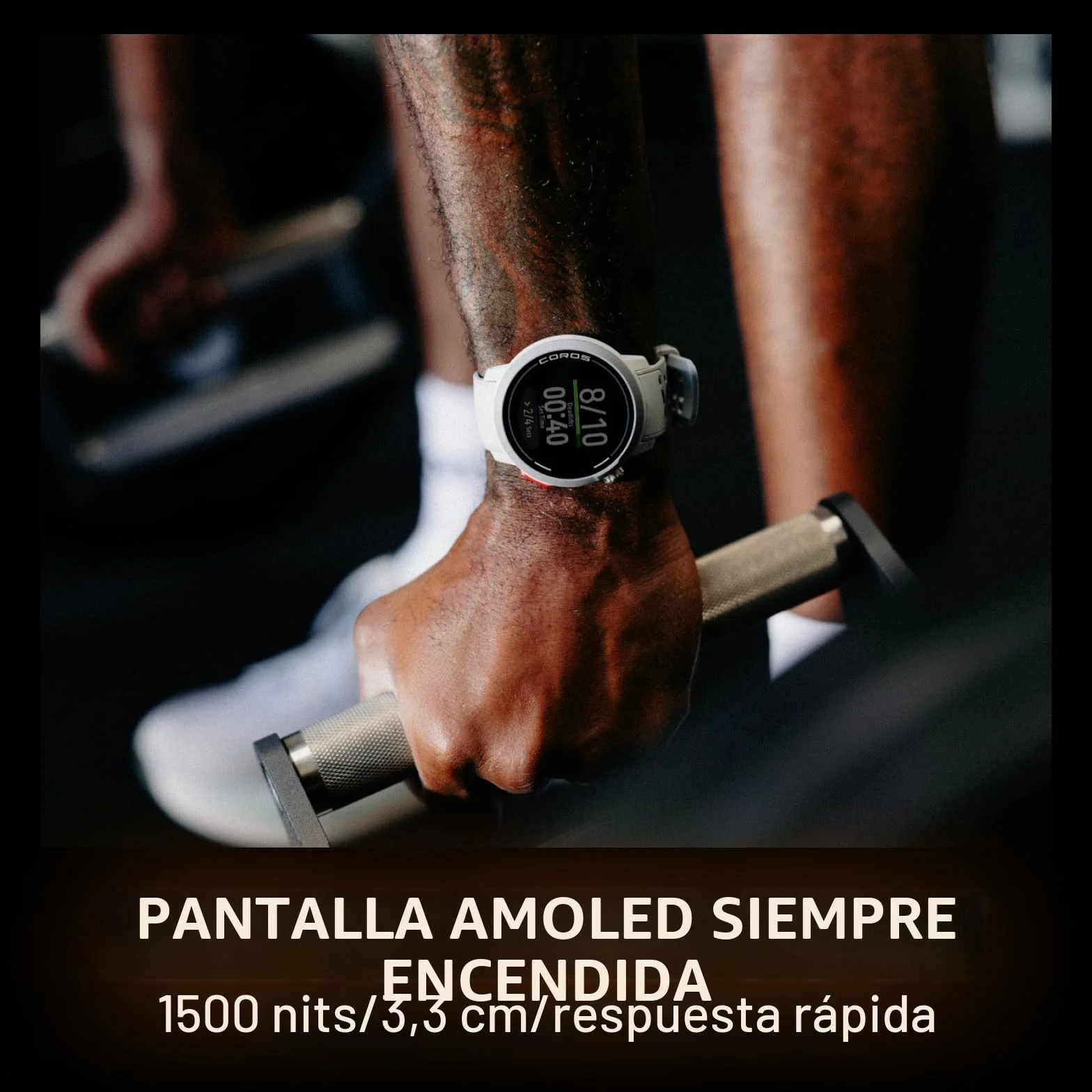 COROS Pace Pro Reloj Deportivo GPS 1,3 Pulgadas AMOLED Pantalla táctil 20 días Batería Negro