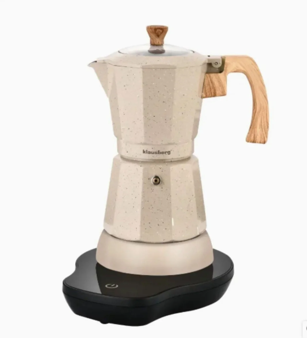Klausberg Máquina espresso eléctrica, Beige, 16,2 x 19.8 x 27 cm, 300 ml, Metal con elementos resistentes al calor