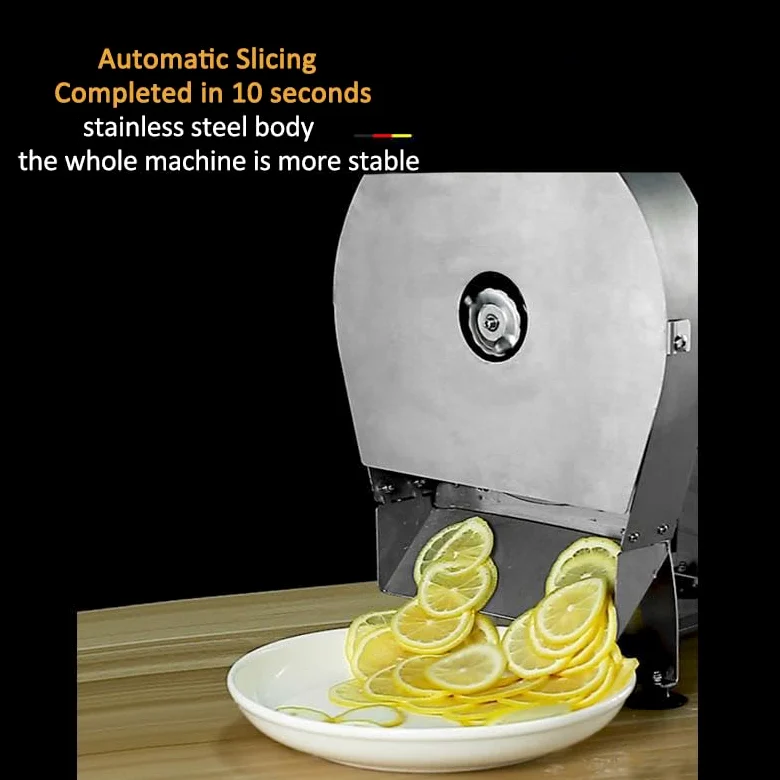 Cortador de frutas y verduras, grosor ajustable de 0 a 10 mm, cortador de alimentos de acero inoxidable para catering y uso doméstico