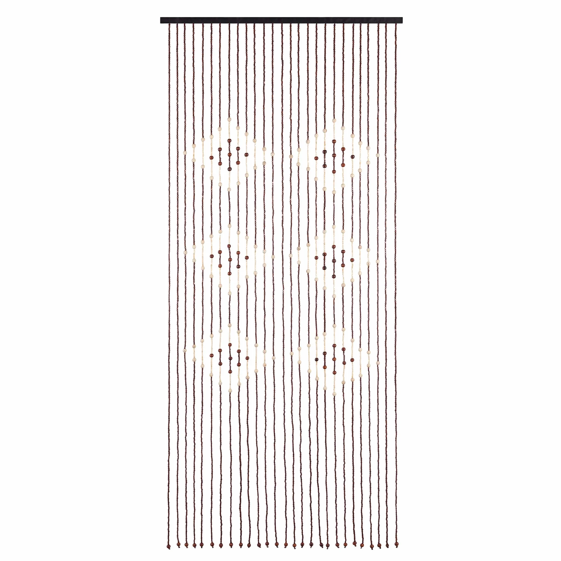 Navaris Cortina de Cuentas - Cortinas de Tiras para Puertas 90 x 200 cm - Cortina de Puerta Interior de bambú - Fácil instalación sin Agujeros