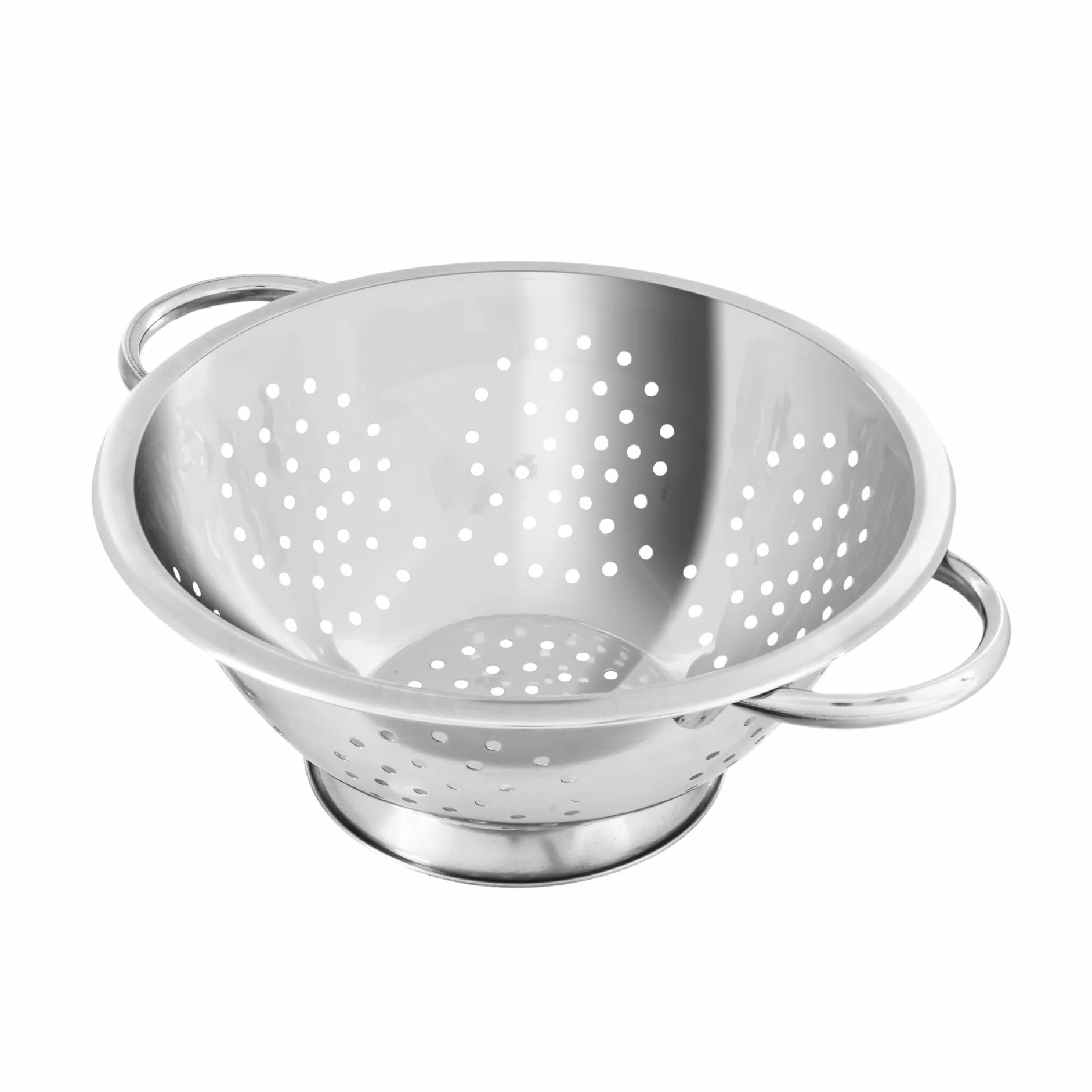 Fackelmann Colador de Cocina y Escurridor en Acero Inoxidable, Colador con Asas y Peana Estable, Idóneo para Escurrir Ensalada, Pasta, Arroz, Legumbres y Verduras, 24cm, 1 ud.