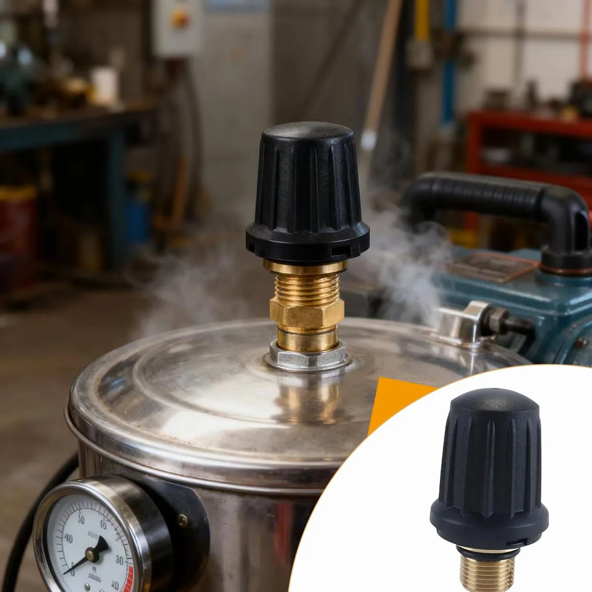 Válvula de seguridad de latón más limpia: compatible con SC2, SC4/2 y SC4/4. Reemplace la tapa del tanque.