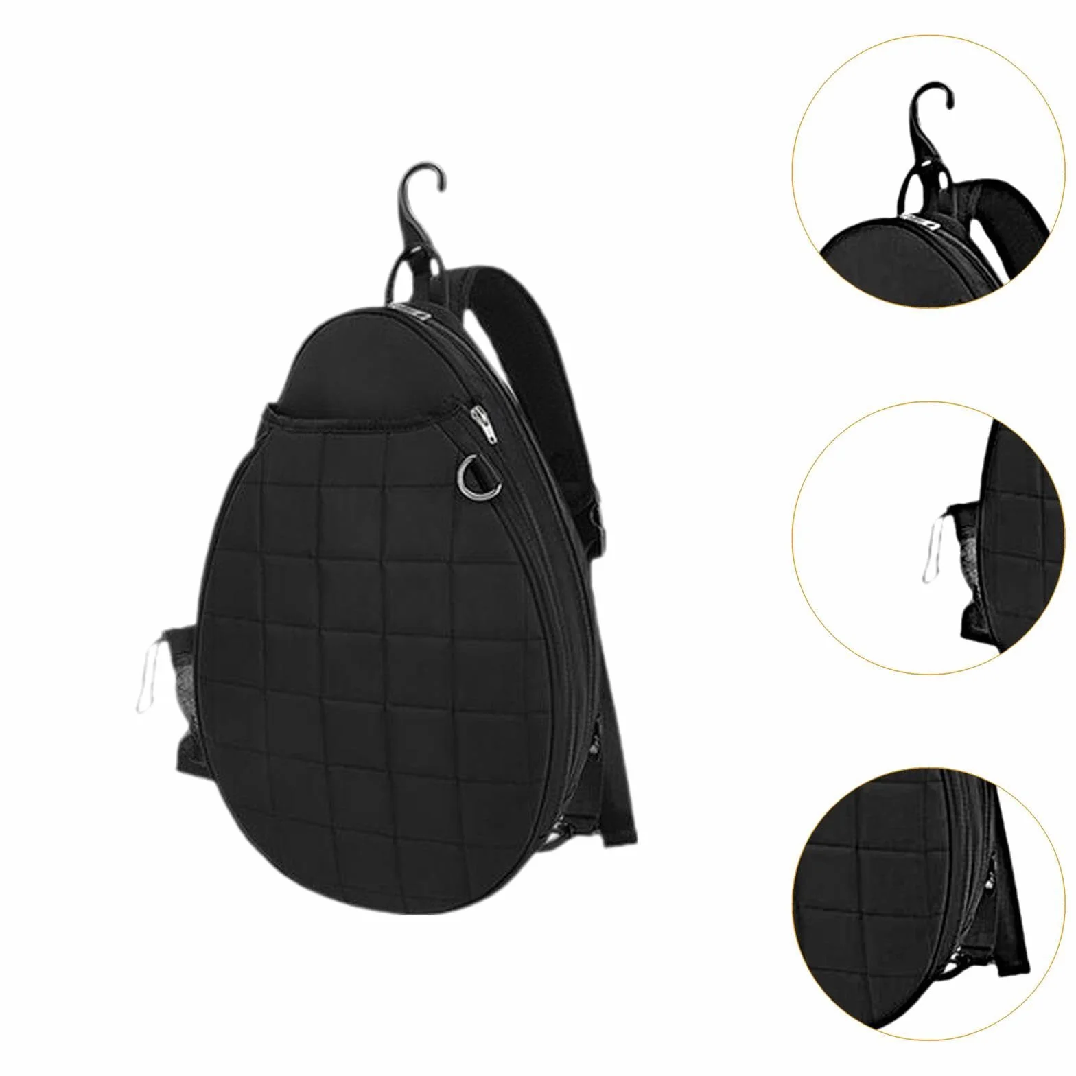 Amagogo Bolso de Hombro para Raqueta de Tenis, Negro