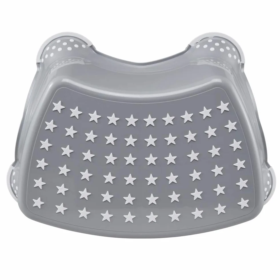 Keepper Taburete Escalón Estrellas Antideslizante 40,5x28,5x14 cm Gris