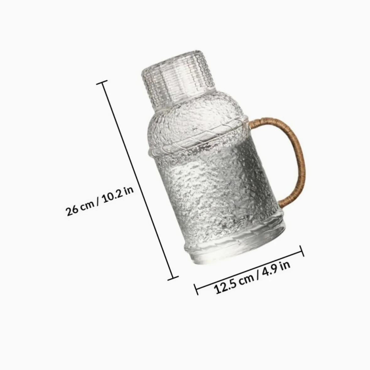 Jarra de Agua Juego de Jarra Hogar Tapa de Vidrio Resistente Capacidad de 2l Adecuado para Fiestas y Uso Doméstico para Fiestas y Uso Doméstico